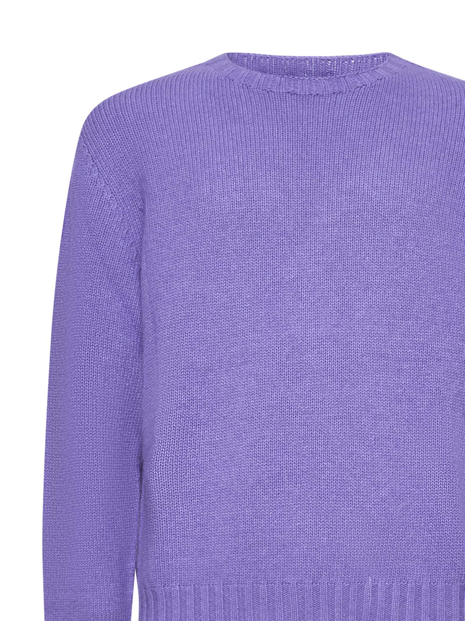 Shop Palm Angels Sweater In Violet Light Lime