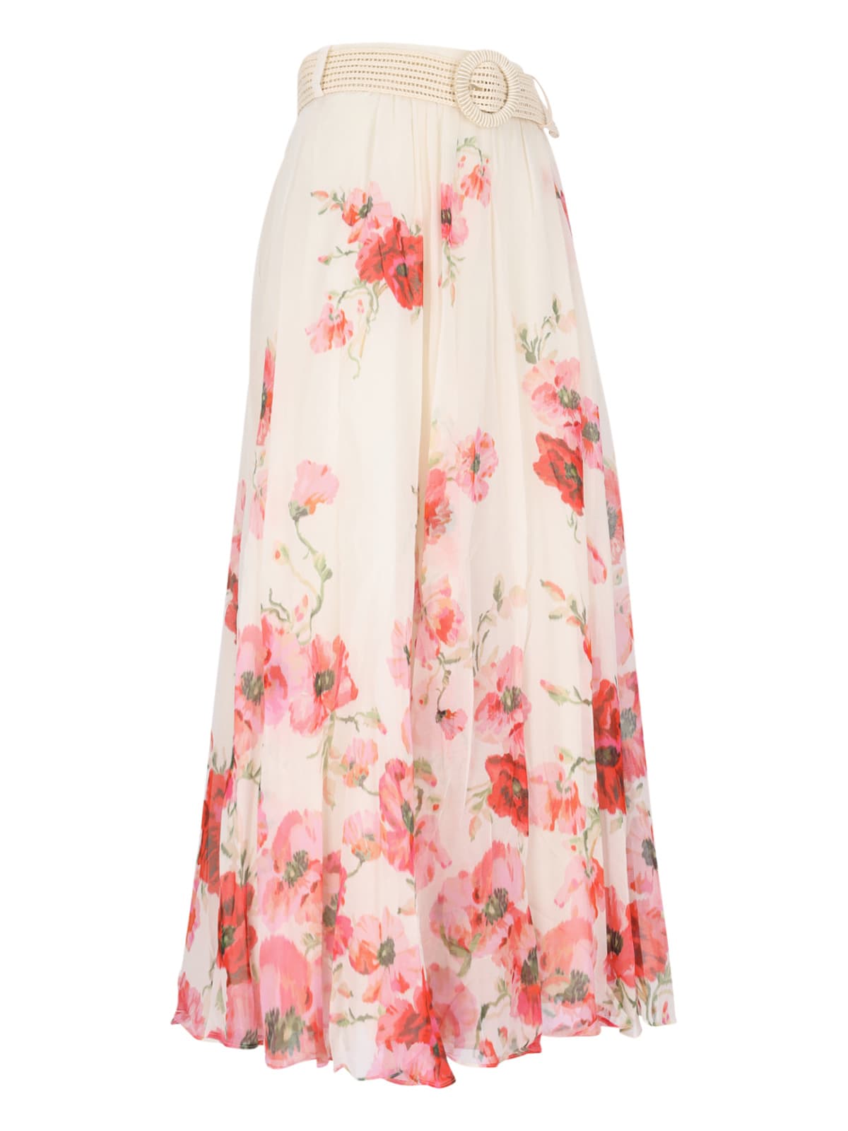 Shop Zimmermann Lightburst Maxi Skirt In Crema