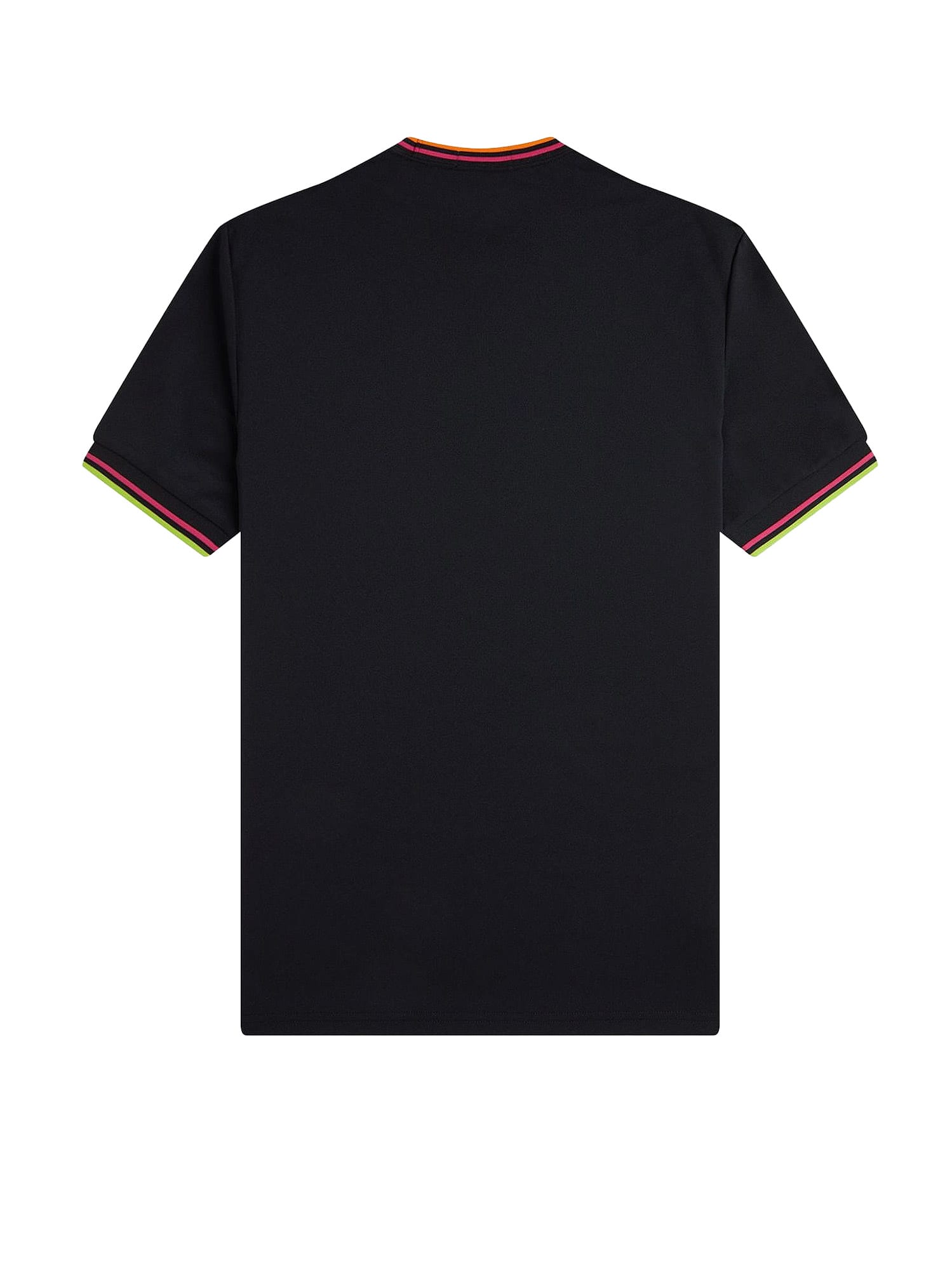 Fred Perry On Court Twin Tipped Recycled Polyester T-shirt In Black