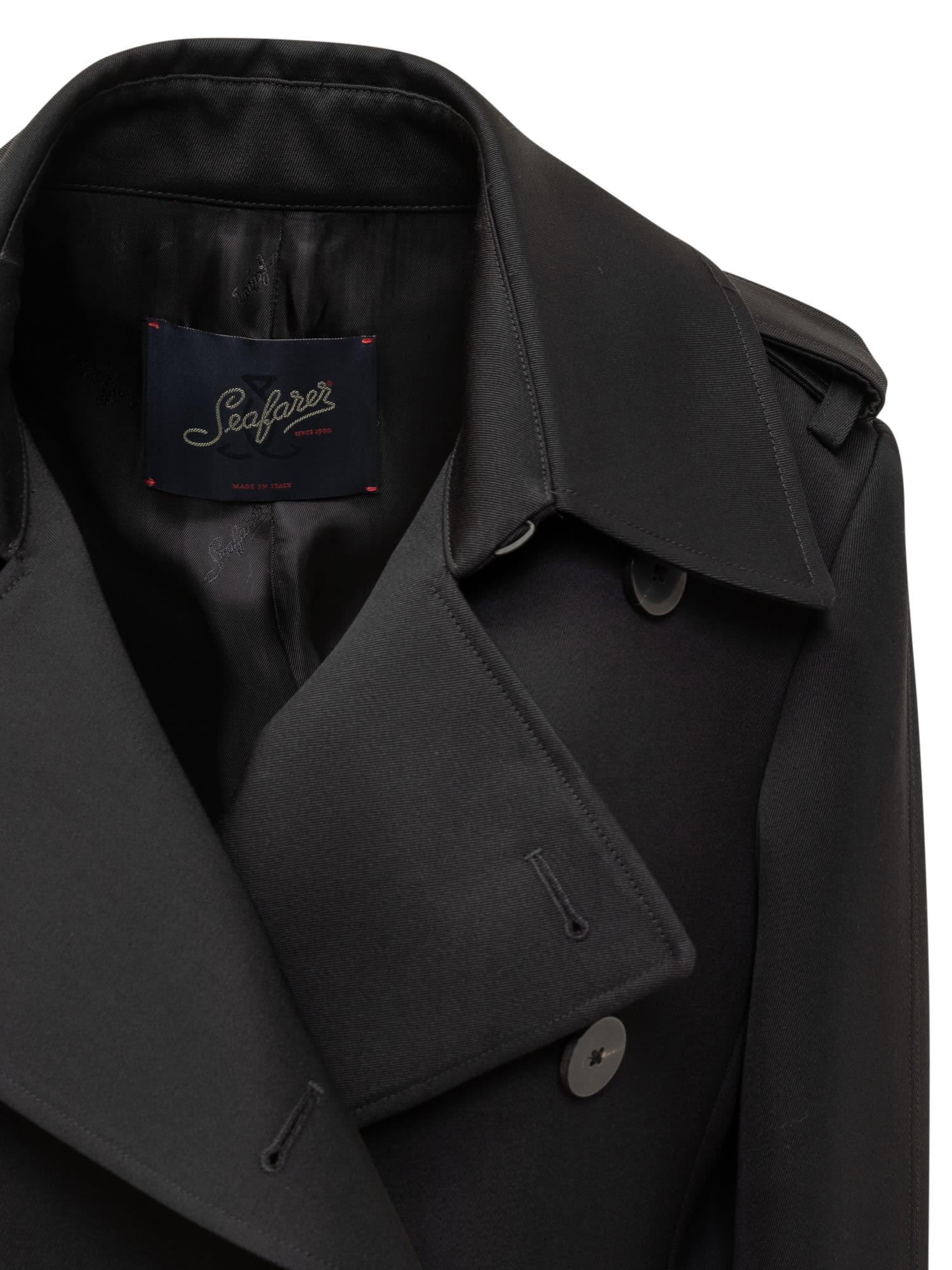 Shop The Seafarer London Coat In Nero