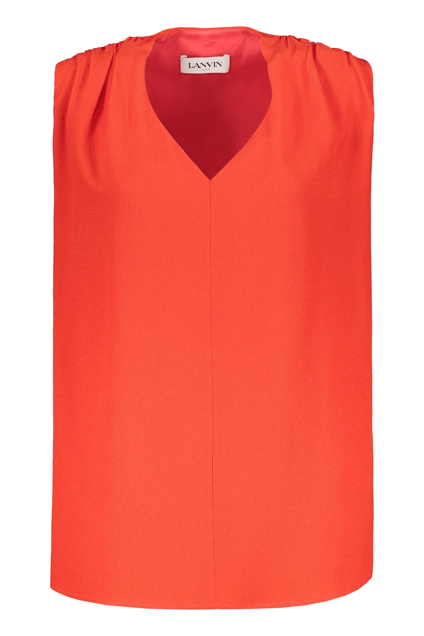 Shop Lanvin Viscose And Silk Blouse In Red