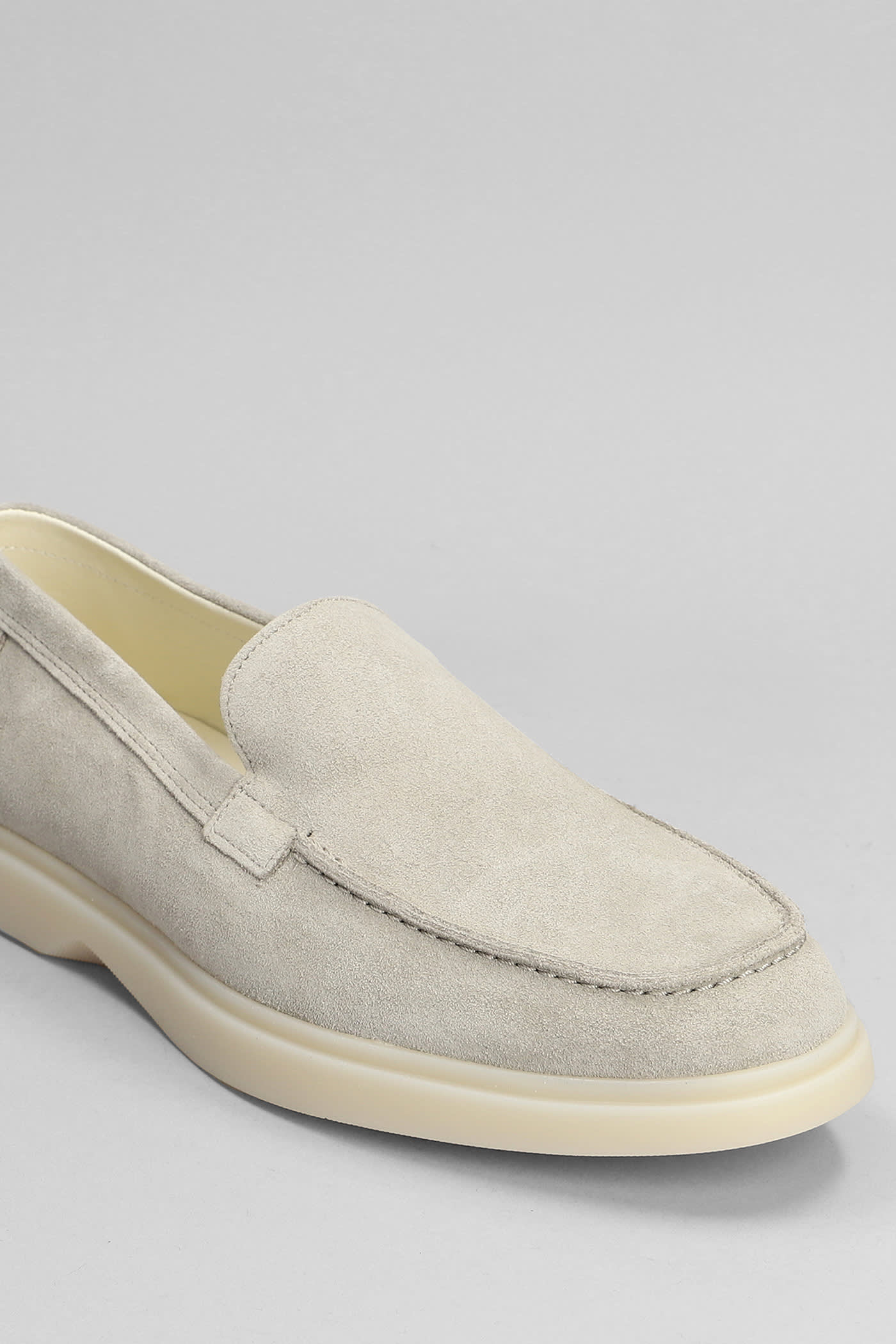 Shop Mason Garments Amalfi Loafers In Taupe Suede