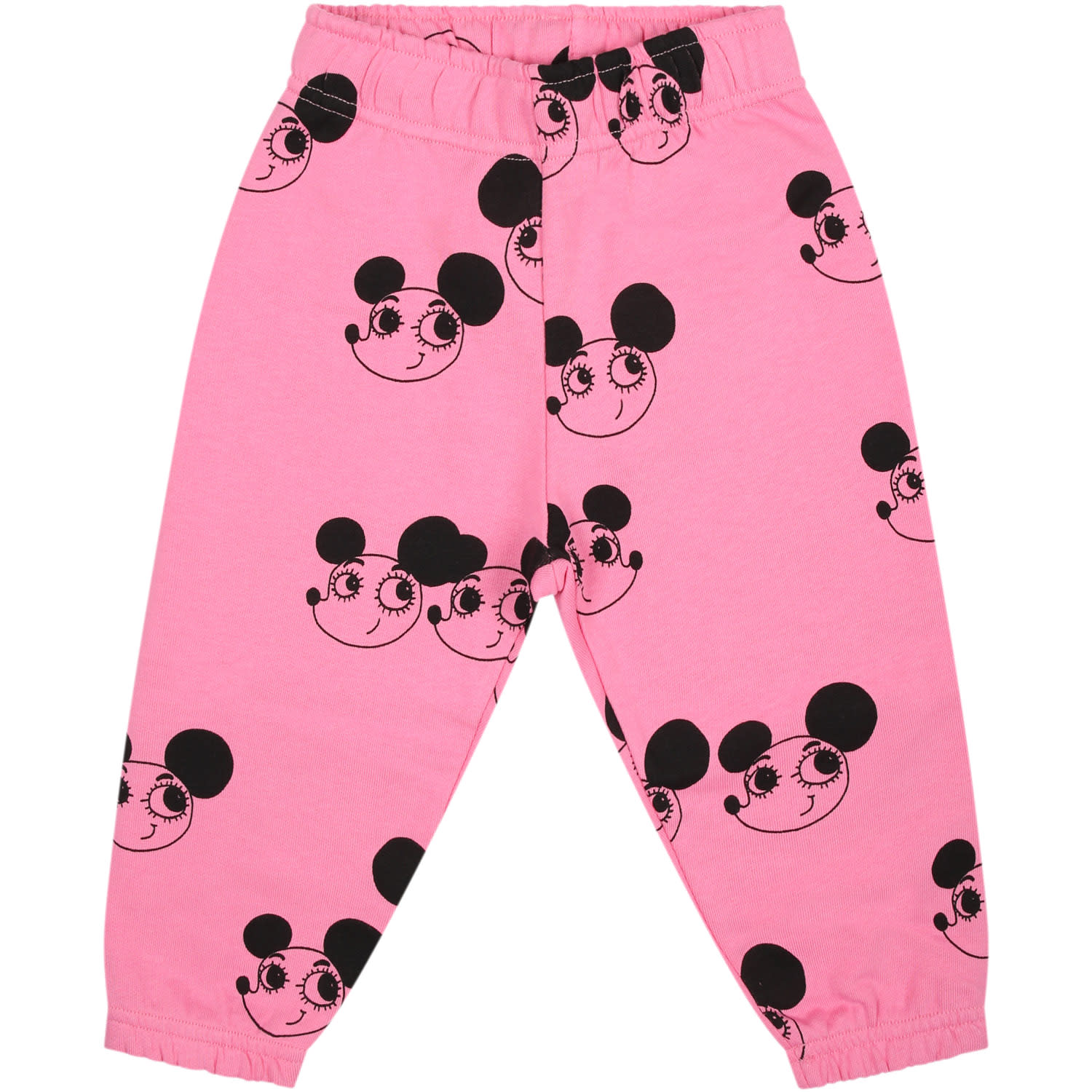 Mini Rodini Pink Trousers For Baby Girl With Mice