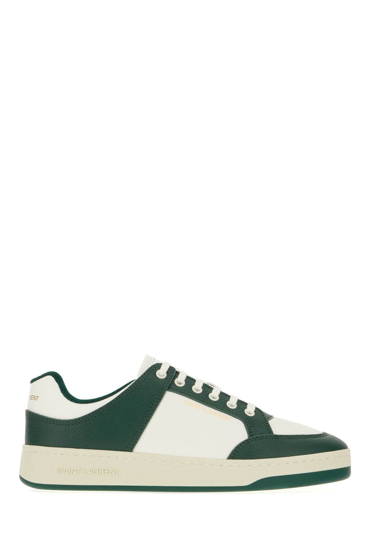 Shop Saint Laurent Two-tone Leather Court Sl/61 Sneakers In 6379