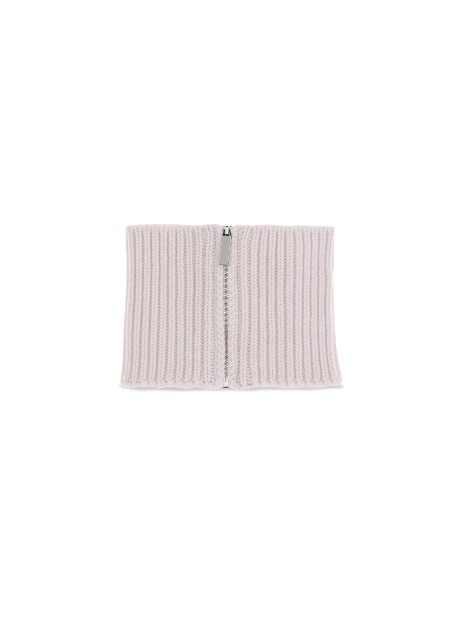 Sa Su Phi Ribbed Zip-fastening Scarf In Pink