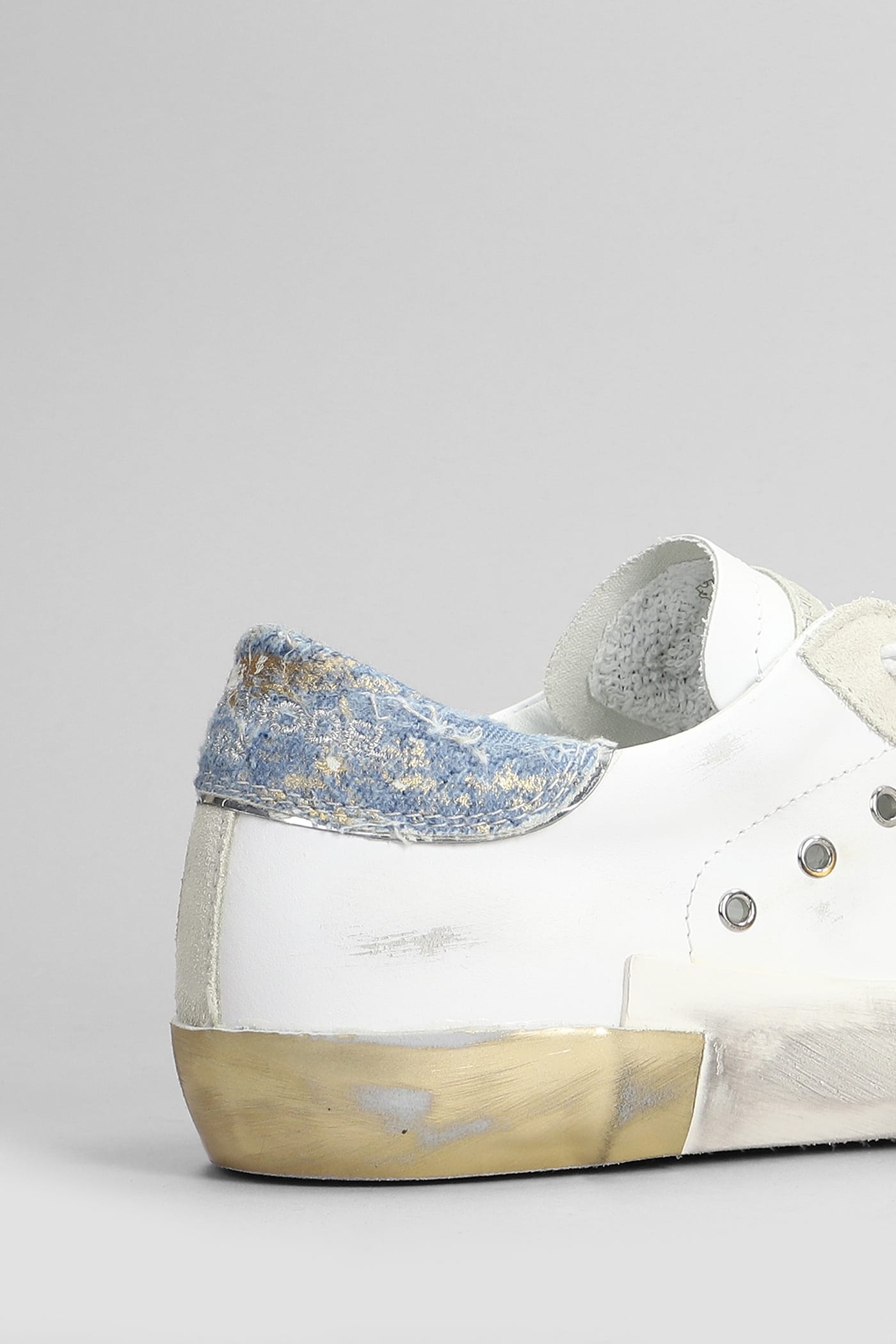 Shop Philippe Model Prsx Low Sneakers In White Leather