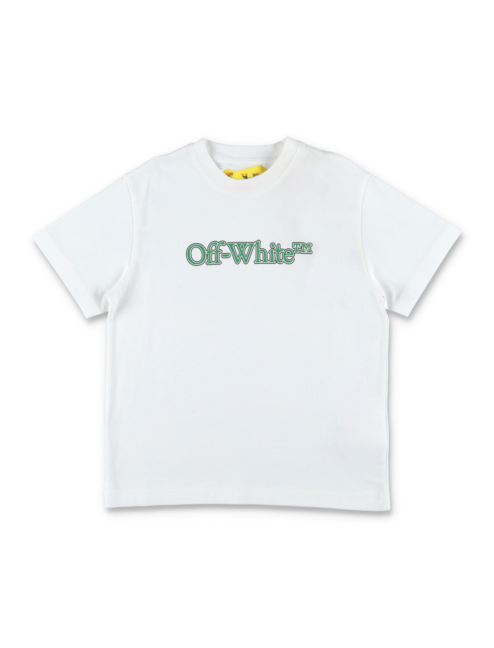 Off-white Kids' Big Bookish T-shirt In White