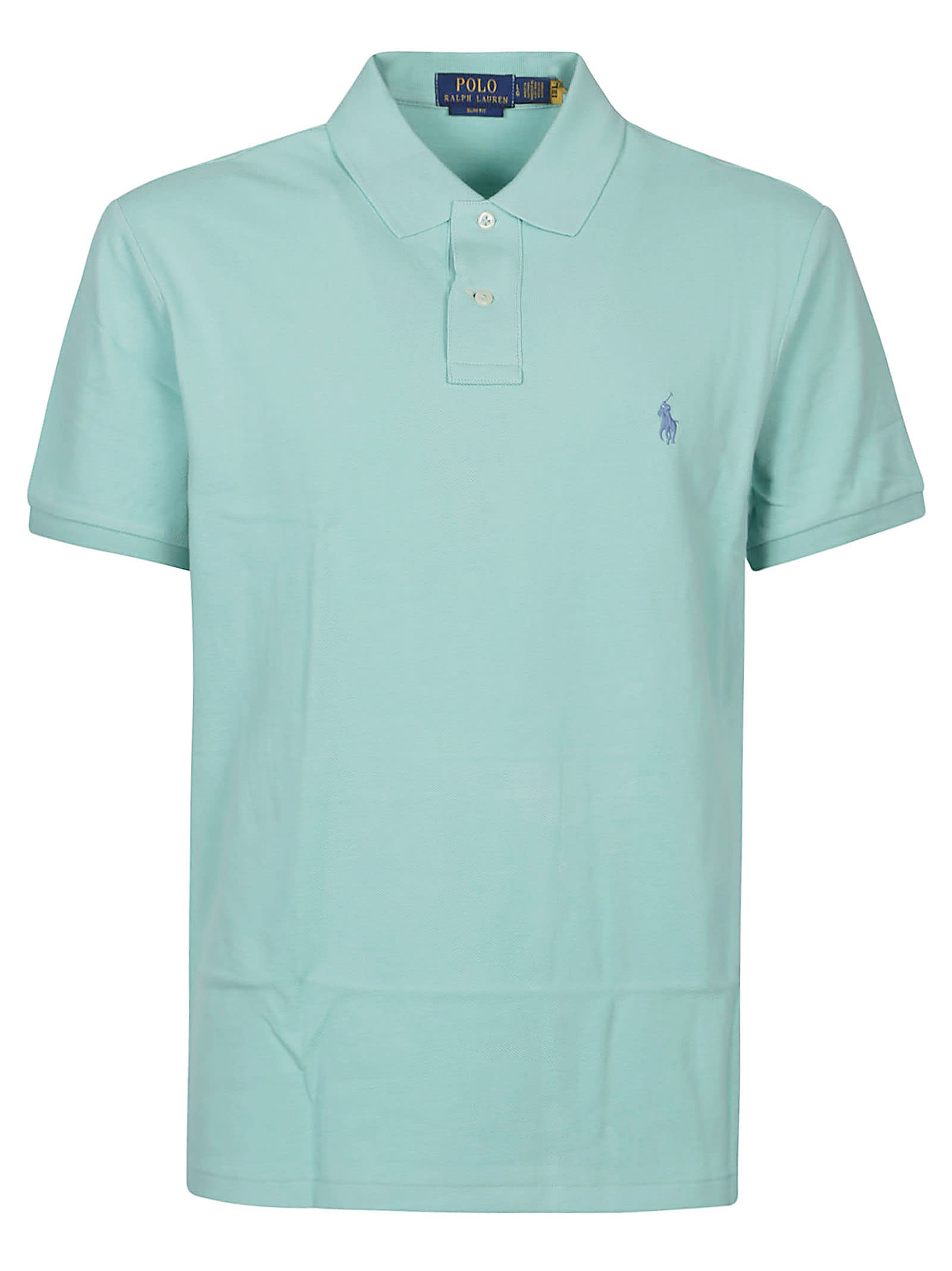 Ralph Lauren Short Sleeve Polo Shirt In Celadon