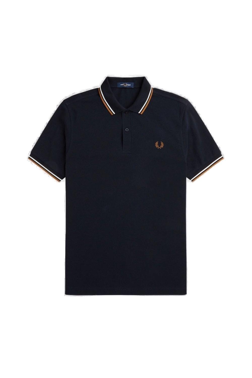 Shop Fred Perry Twin Tipped Short-sleeved Polo Shirt In Blue