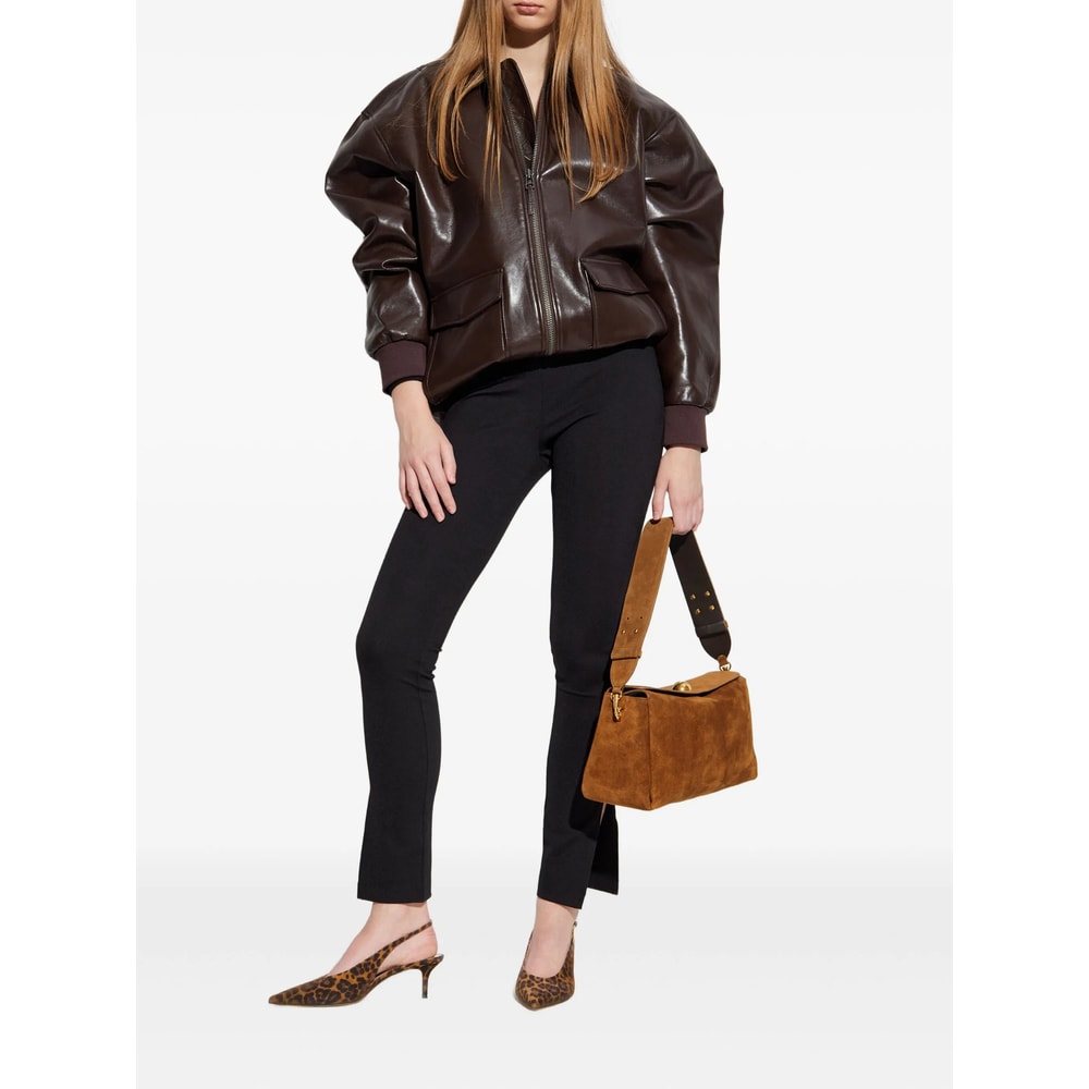 Anine Bing Kylie Split-cuffs Trousers In Black