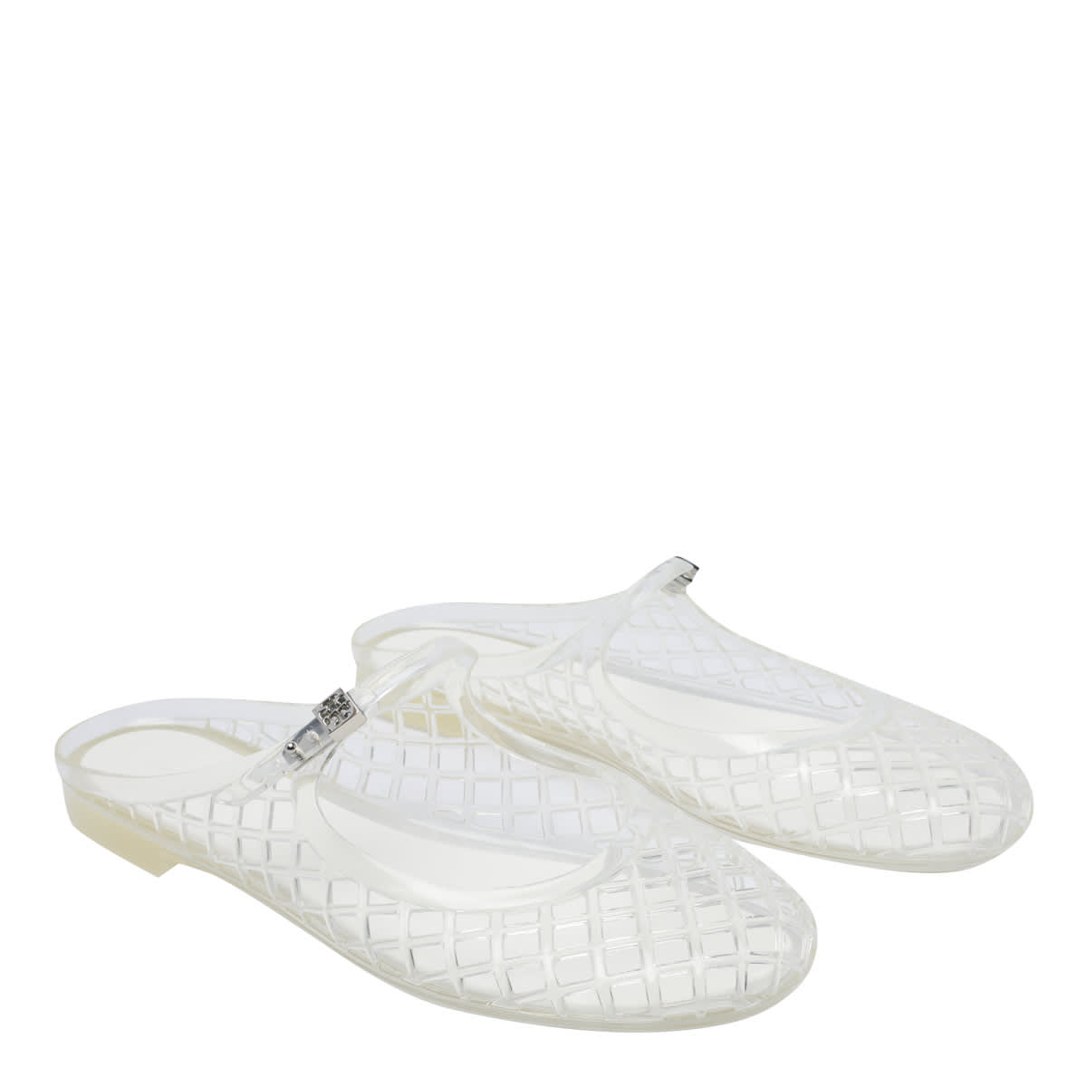 Tory Burch Mellow Jelly Mary Jane In Silver