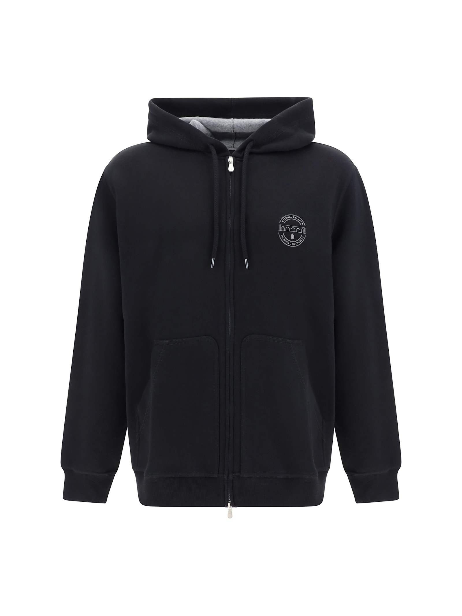 Shop Brunello Cucinelli Hoodie In Nero