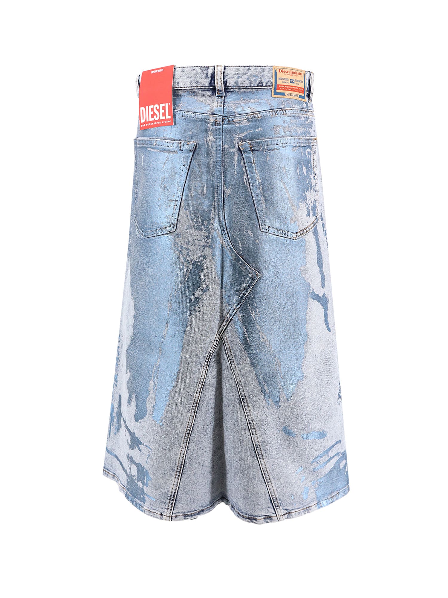 Shop Diesel De-pago-mid-s Skirt In Blue