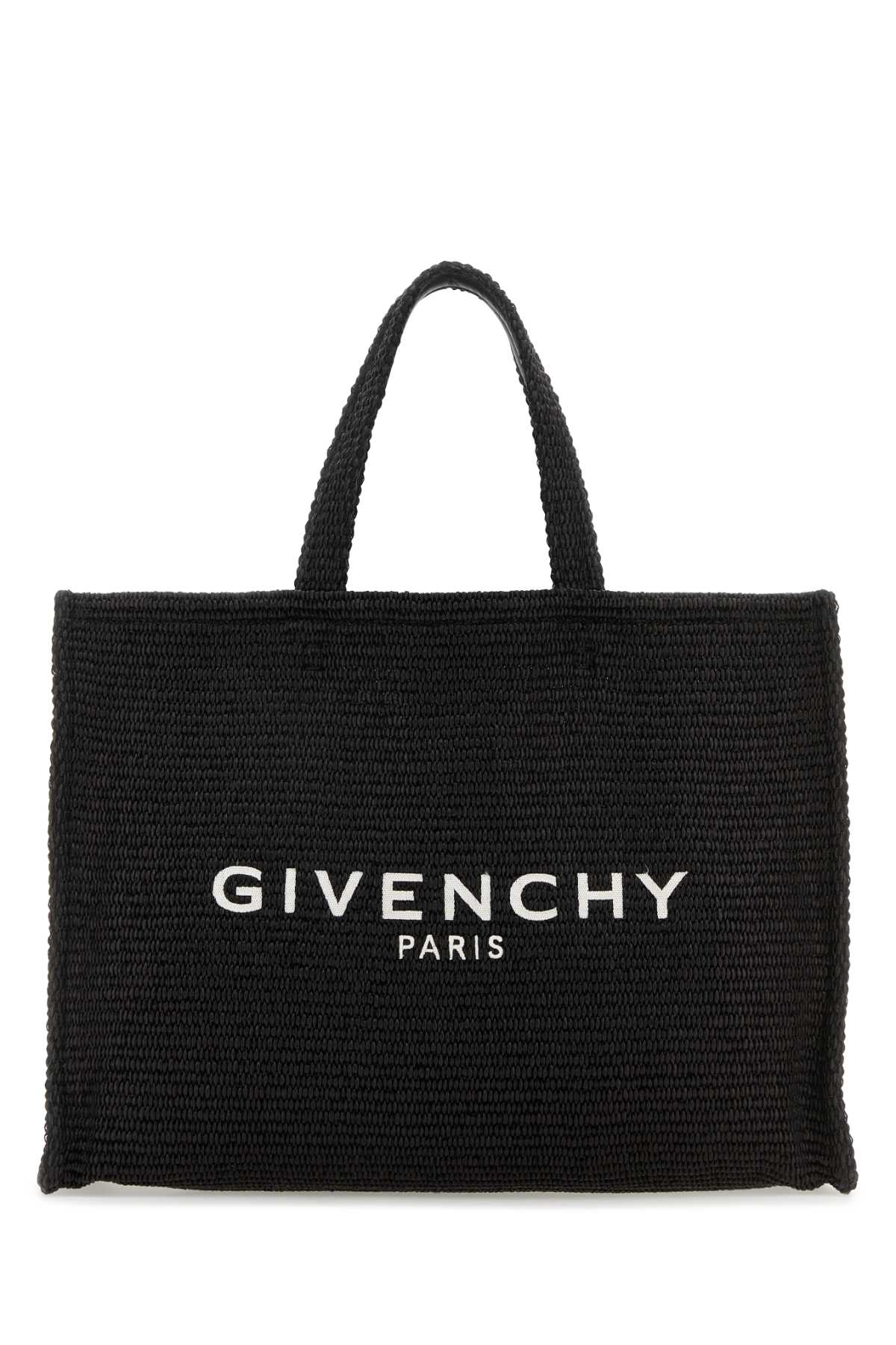 Givenchy Black Raffia Medium G-tote Shopping Bag