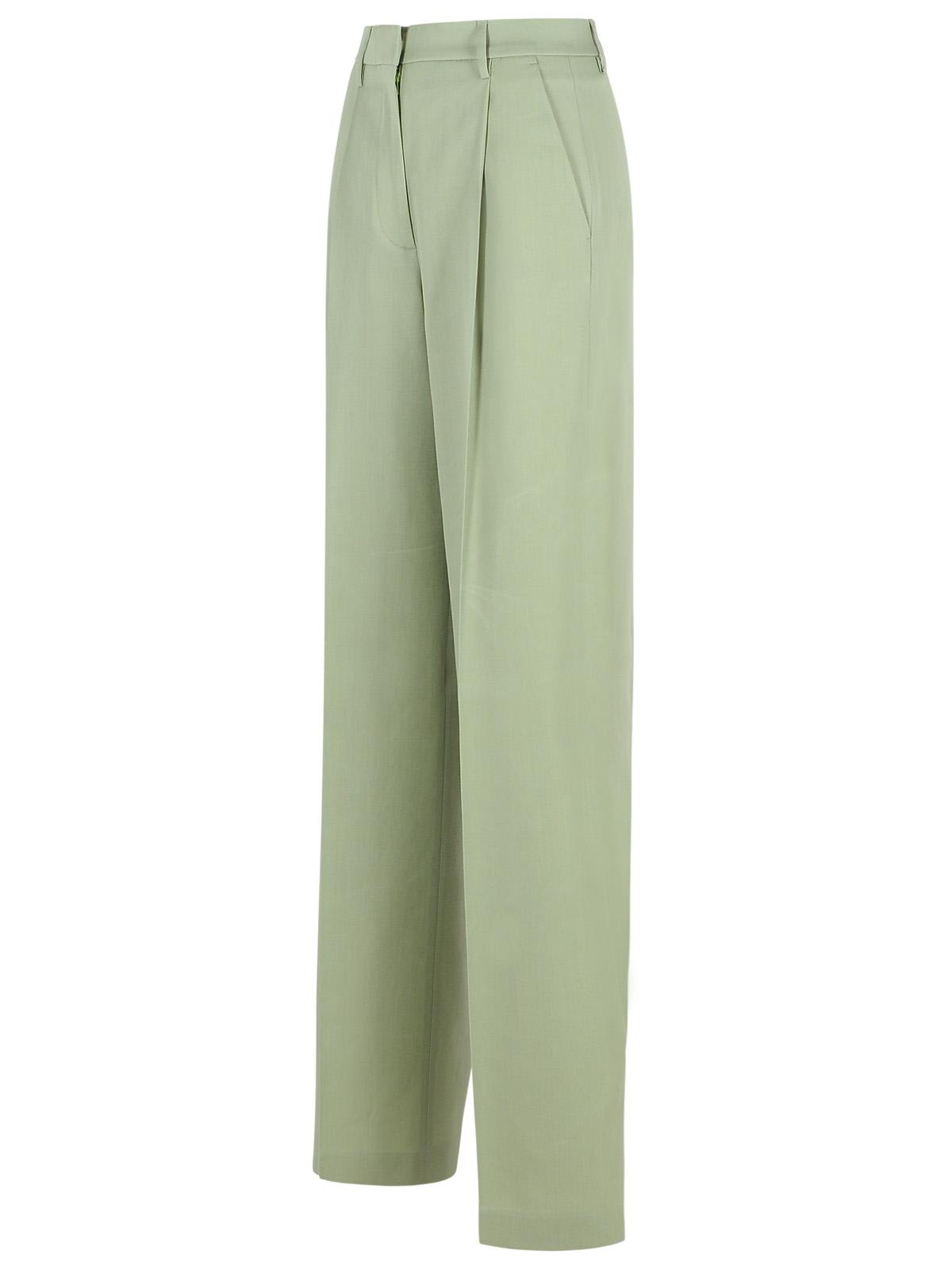 Golden Goose Tailored Trousers With Belt Loops And Pockets In Green