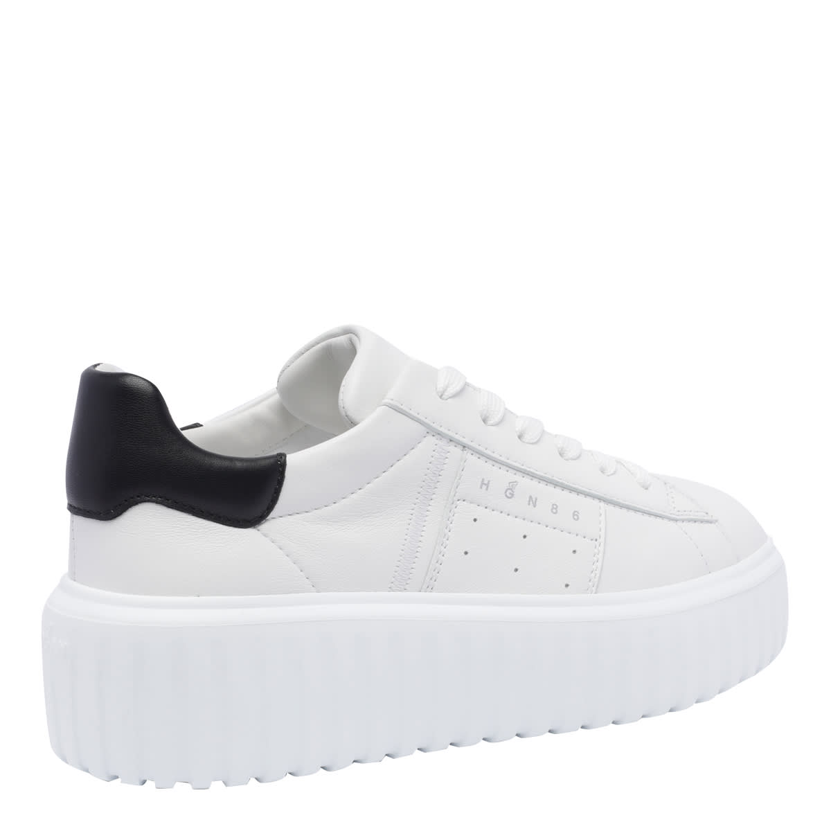 Hogan H645 Leather Sneakers In White