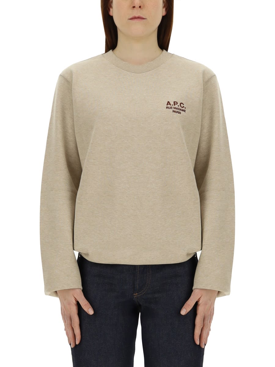 Shop Apc Rue Sweatshirt In Beige