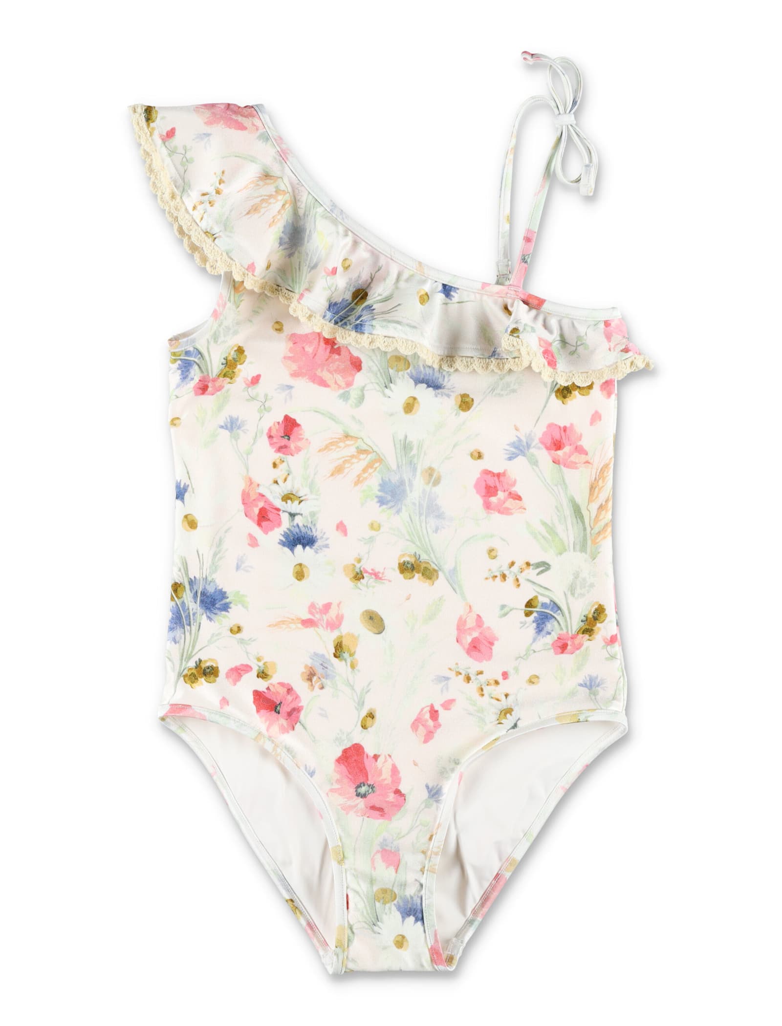 Zimmermann Lucky Kids Frill Swimsuit In Multi