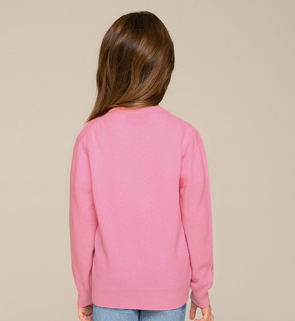 Shop Mc2 Saint Barth Snoopy Print Girl Sweater With Love Me Embroidery Peanuts Special Edition In Pink