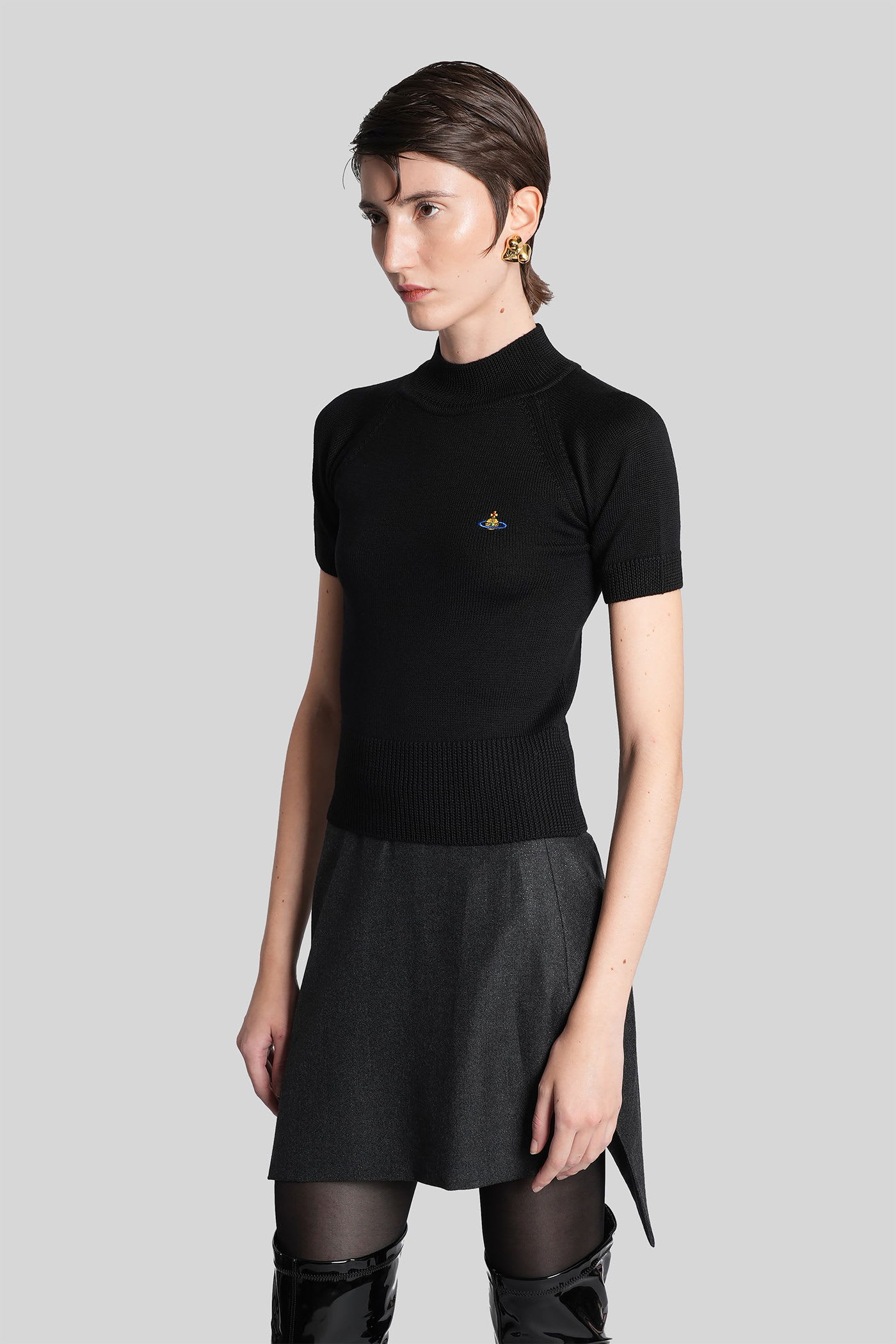 Vivienne Westwood Short-sleeved Dress Bea In Black