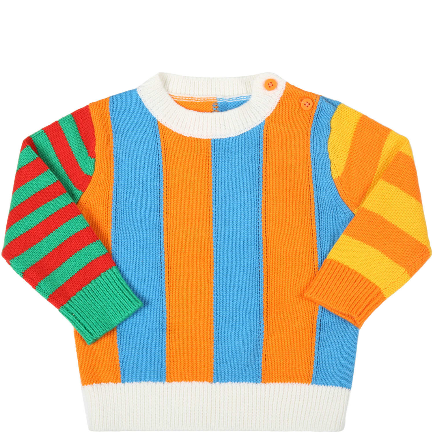 Stella McCartney Kids Multicolor Sweater For Babykids With Patch Logo