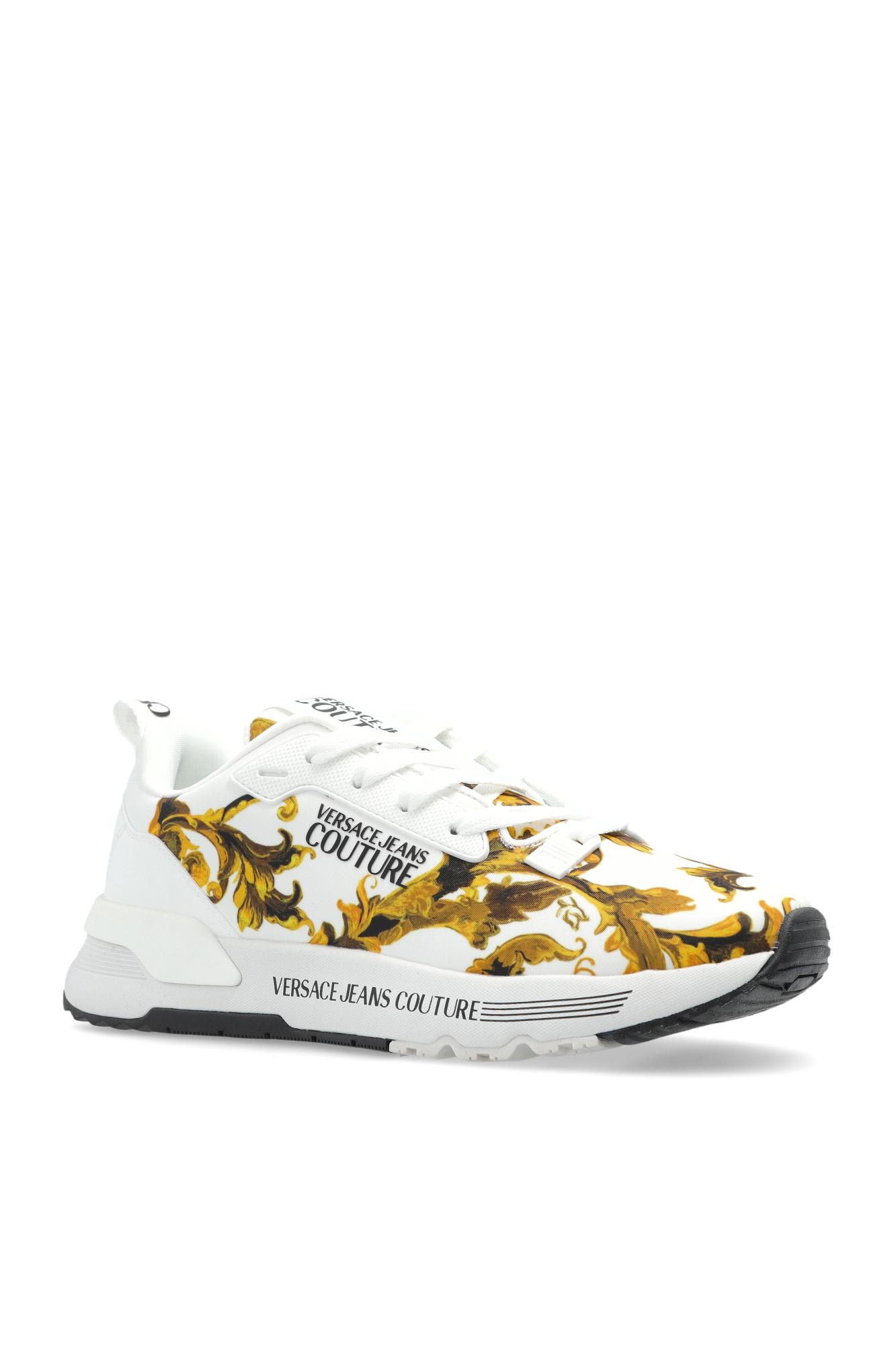 Versace Jeans Couture Sports Shoes With Barocco Print In Multi