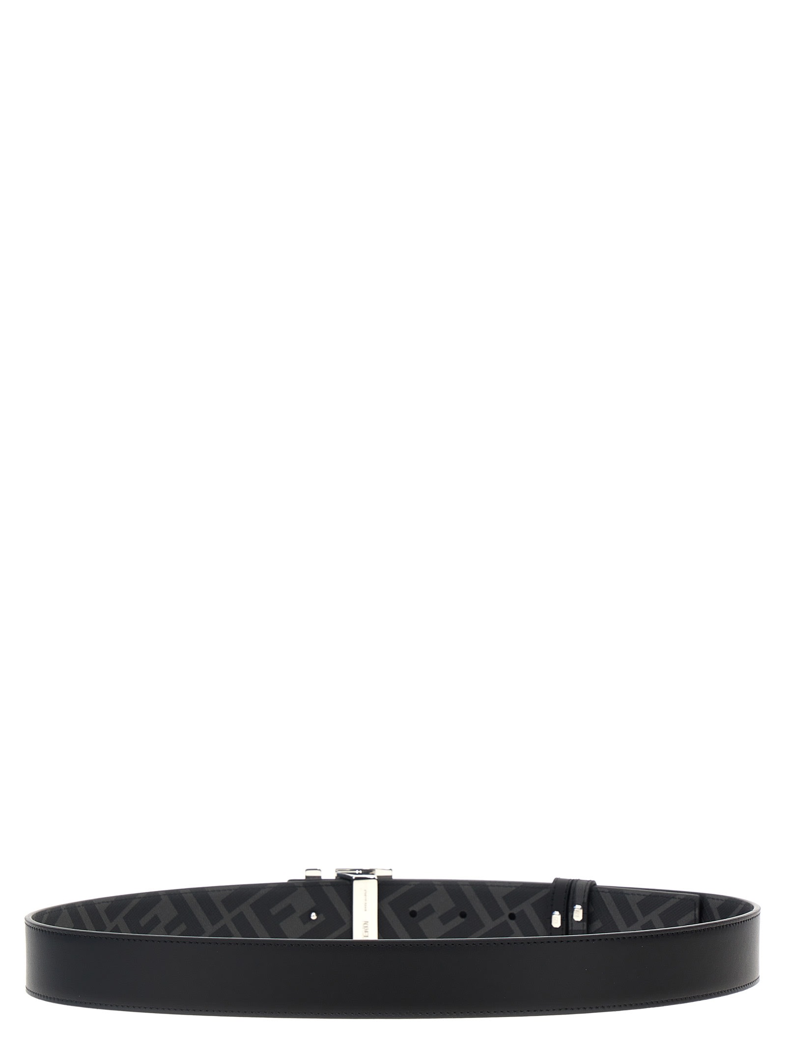 Shop Fendi Ff Reversible Belt In Black