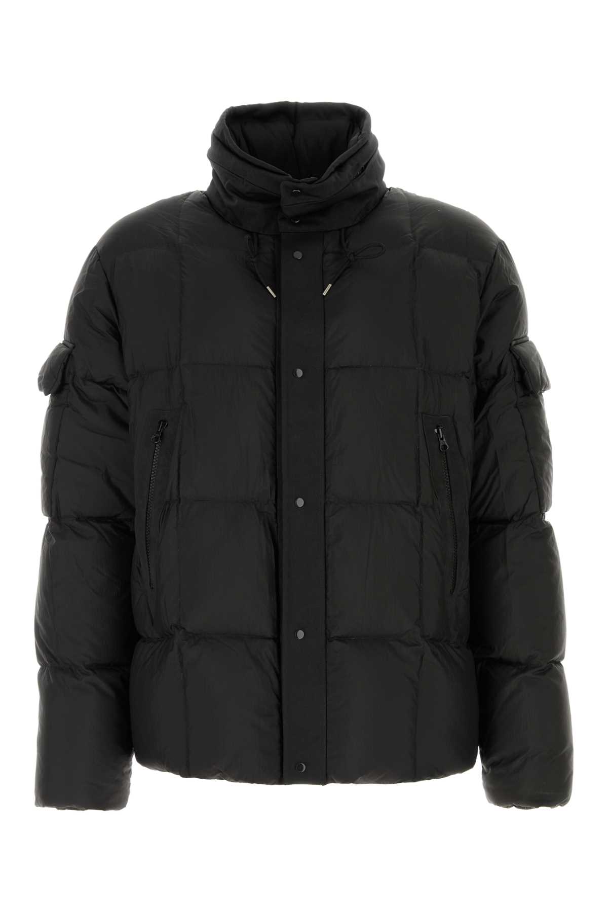 Black Nylon Shelter Combo Down Jacket