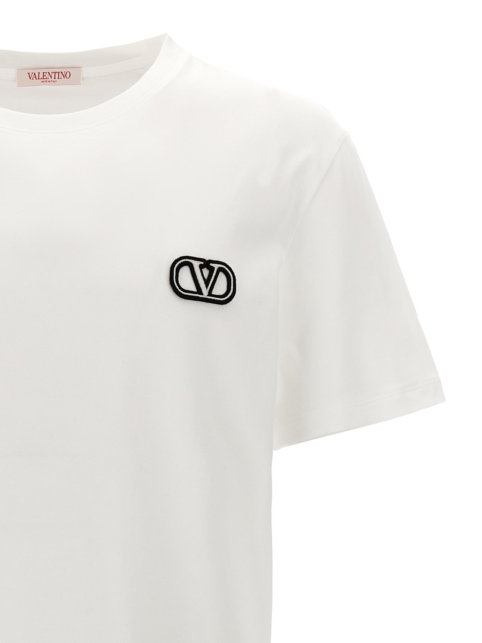 Shop Valentino Vlogo Signature T-shirt In White