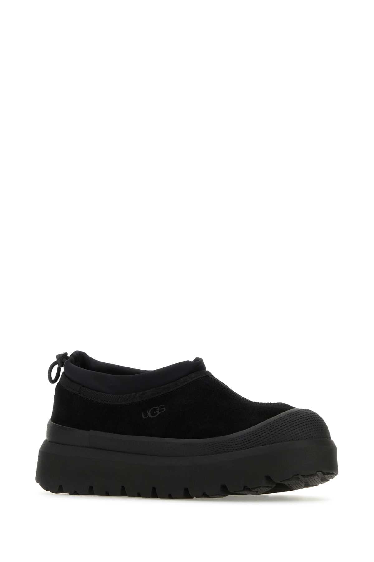 Ugg Black Suede And Rubber Tasman Weather Hybrid Slip-ons In Bblc