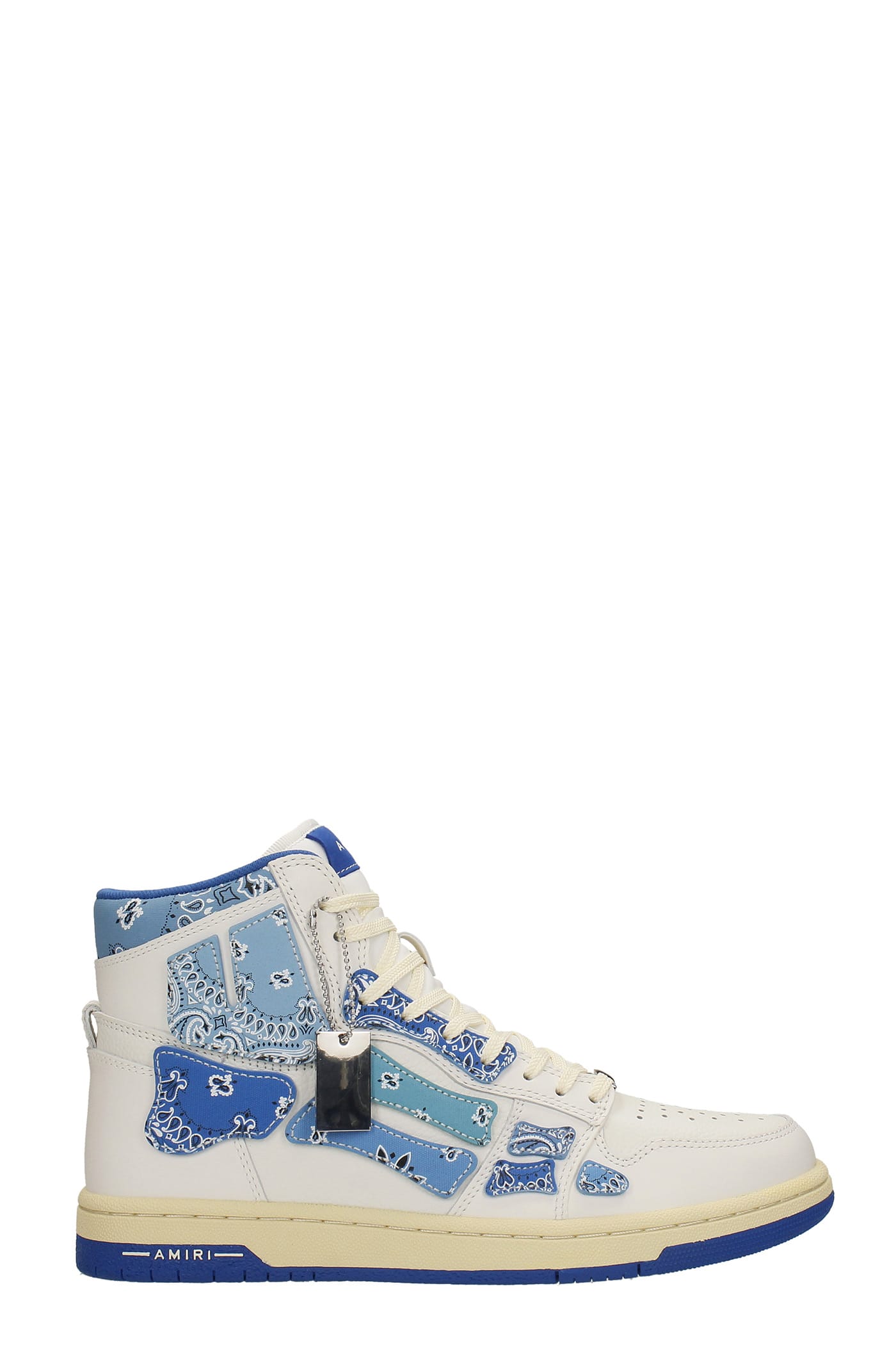 AMIRI Skel Top Hi Sneakers In White Leather