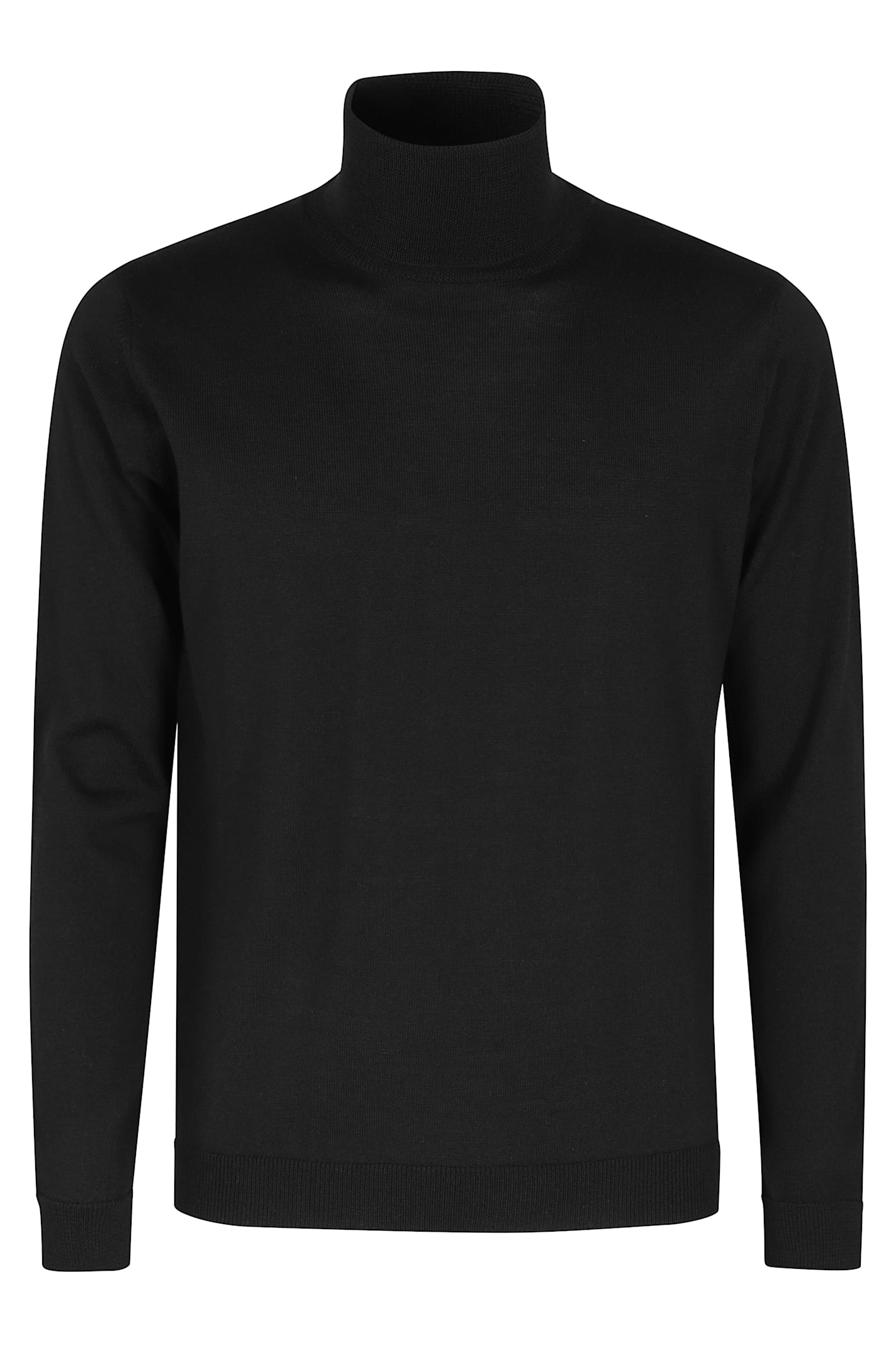 Roberto Collina Turtleneck Knit Sweater In Black