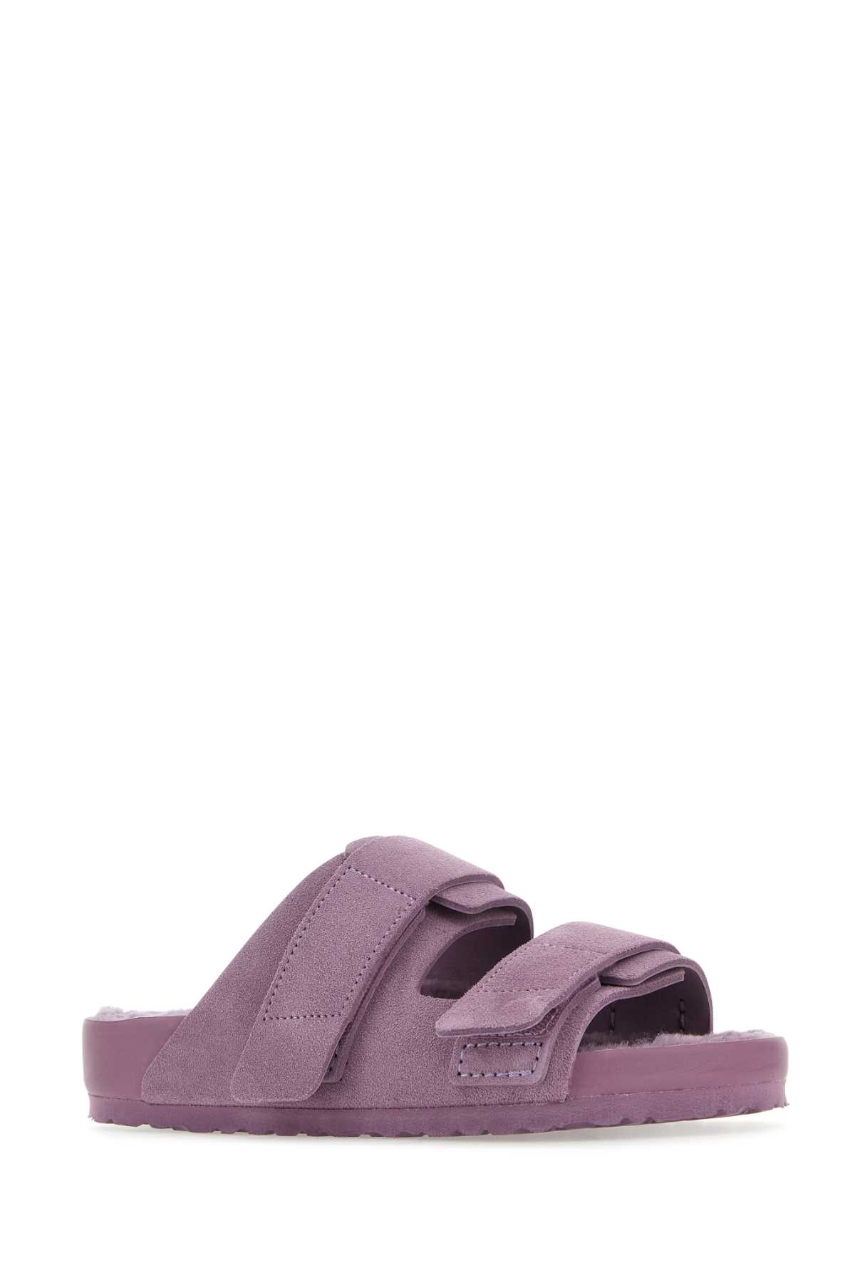 Birkenstock Purple Suede  X Tekla Uji Slippers In Mauve