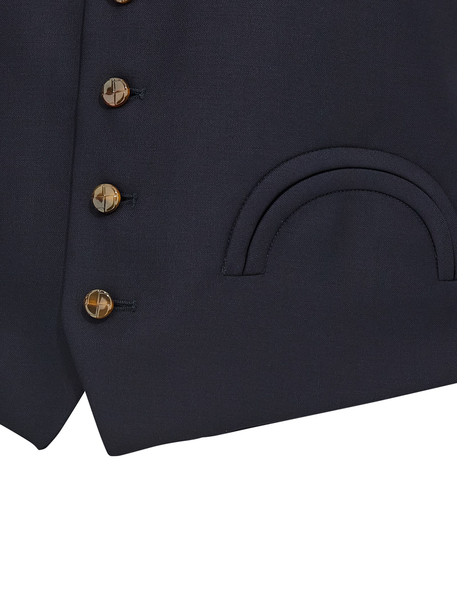 Blazé Milano First Class Feral Vest In Blue
