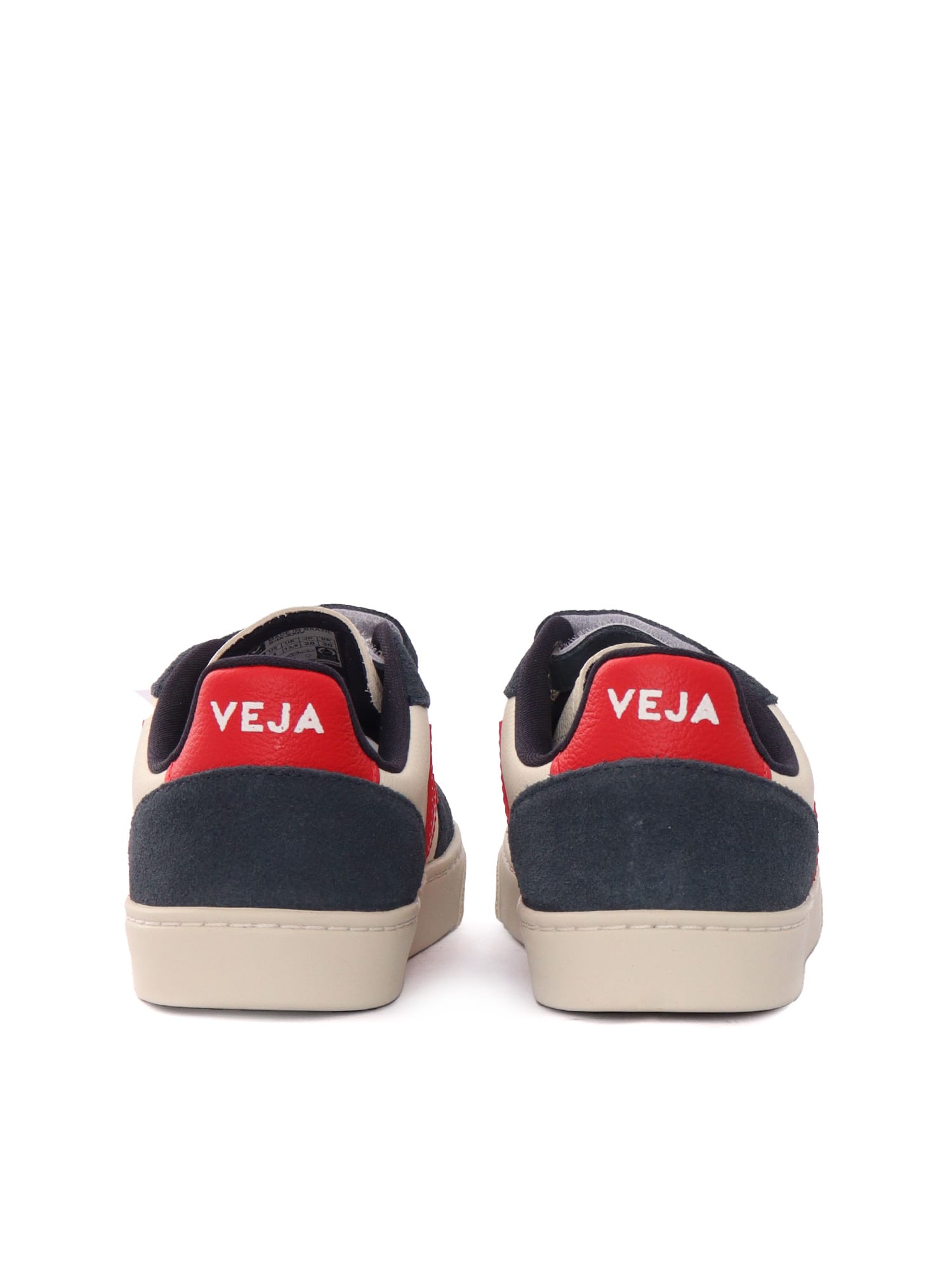 Veja Small V-10 Leath Pure_pekin_nautico Sneakers In Multi