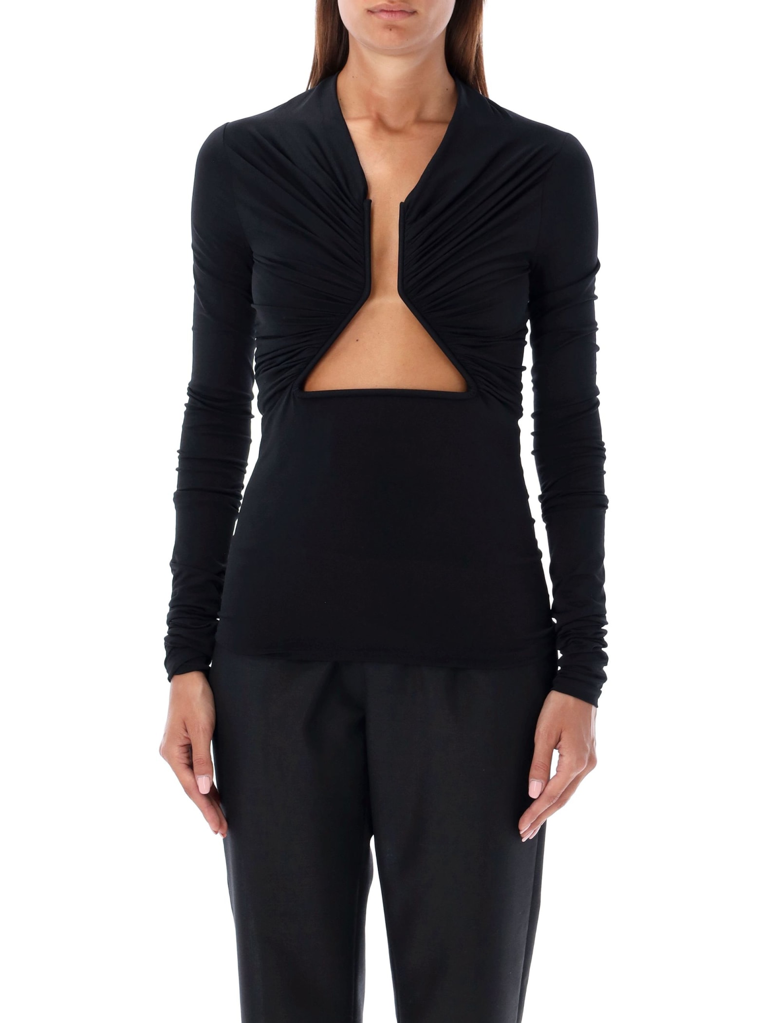 Shop Rick Owens Prong Top In Black