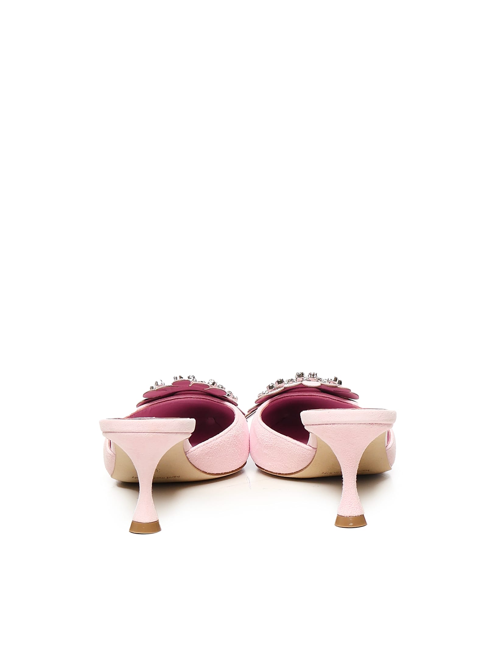 Manolo Blahnik Pointed High Heel Sandals In Pink