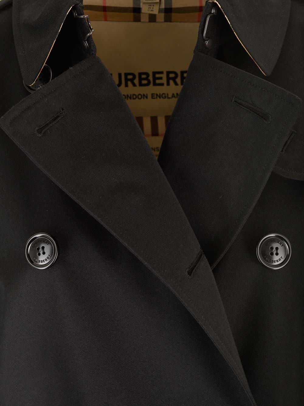 Shop Burberry Kensington Trench Coat In Black