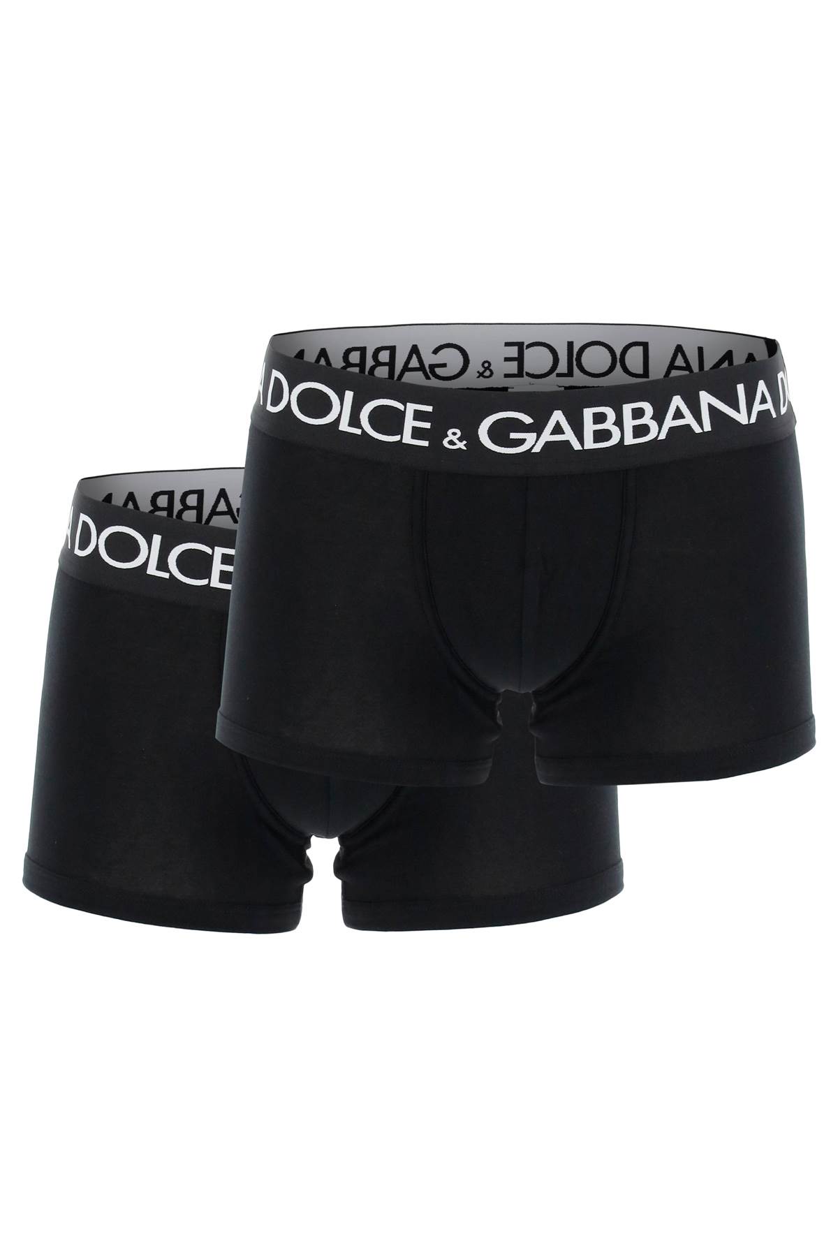 Shop Dolce & Gabbana Bi-pack Underwear Boxer In Nero