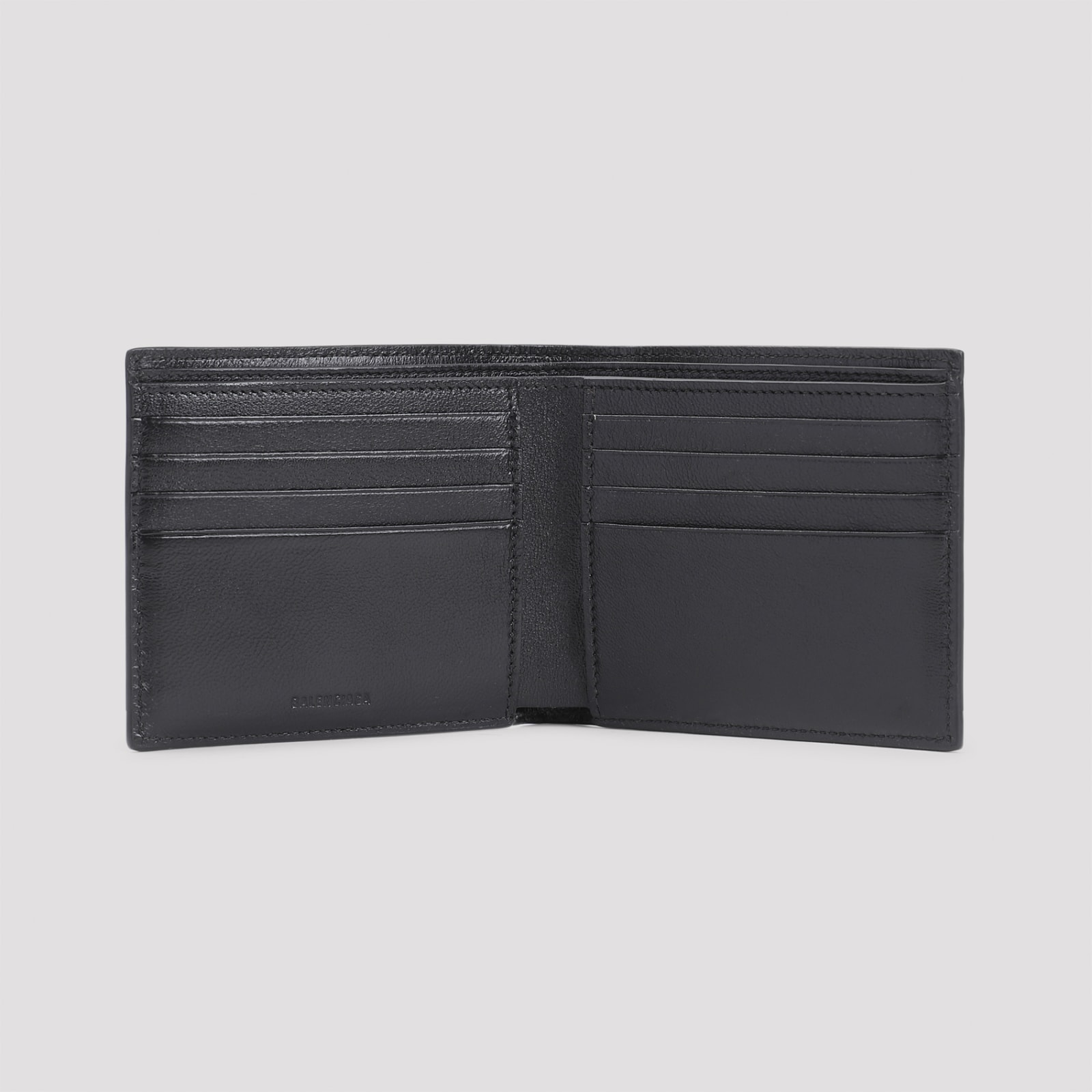 Shop Balenciaga Cash Square Folded Wallet In Black