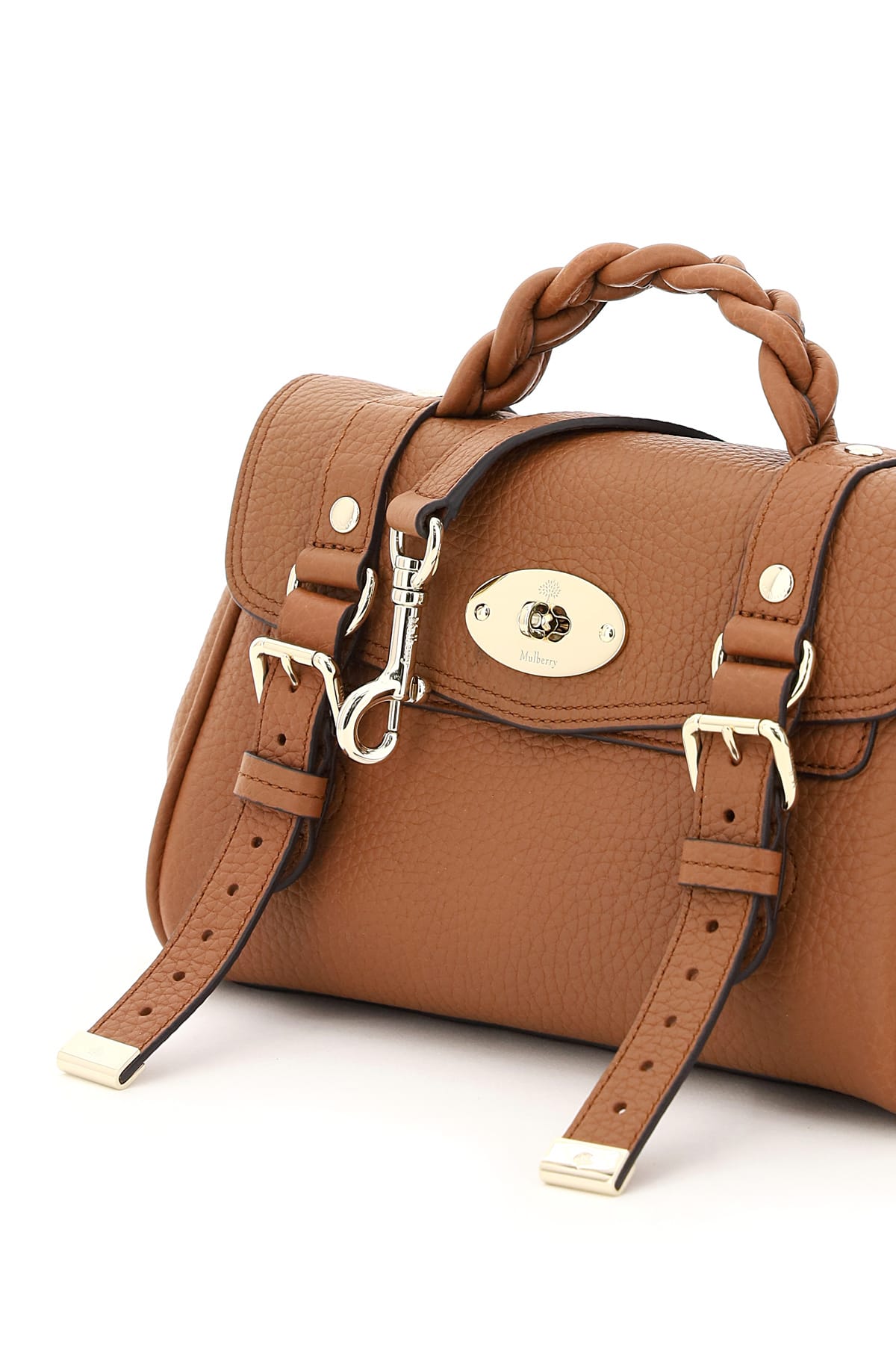 Shop Mulberry Alexa Mini Bag In Chestnut (brown)