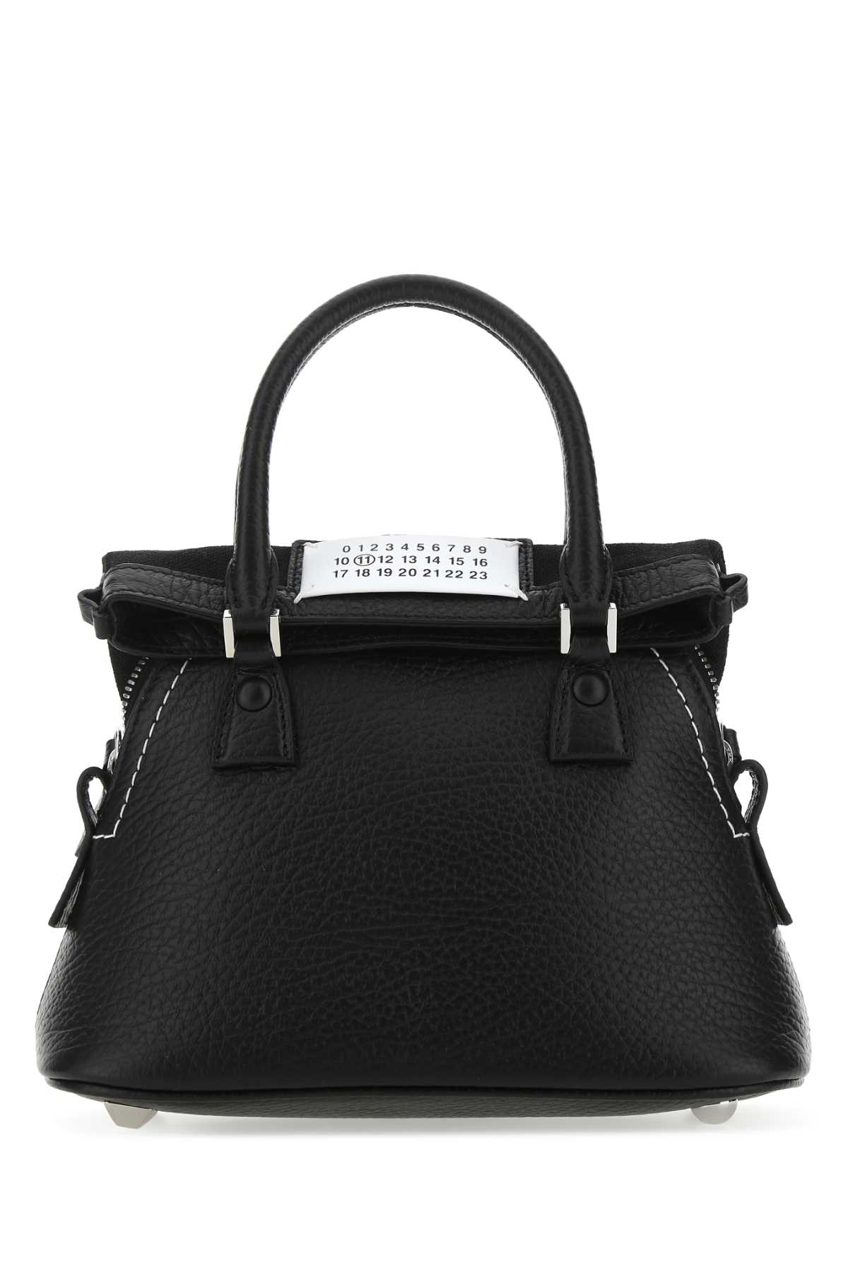 Maison Margiela Black Leather Micro 5ac Handbag In T8013