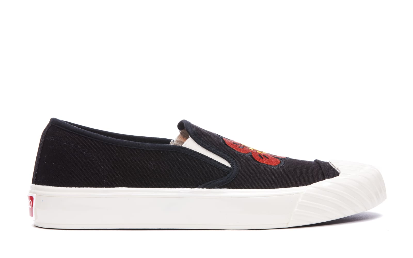 Shop Kenzo School Slip On Sneakers In Black