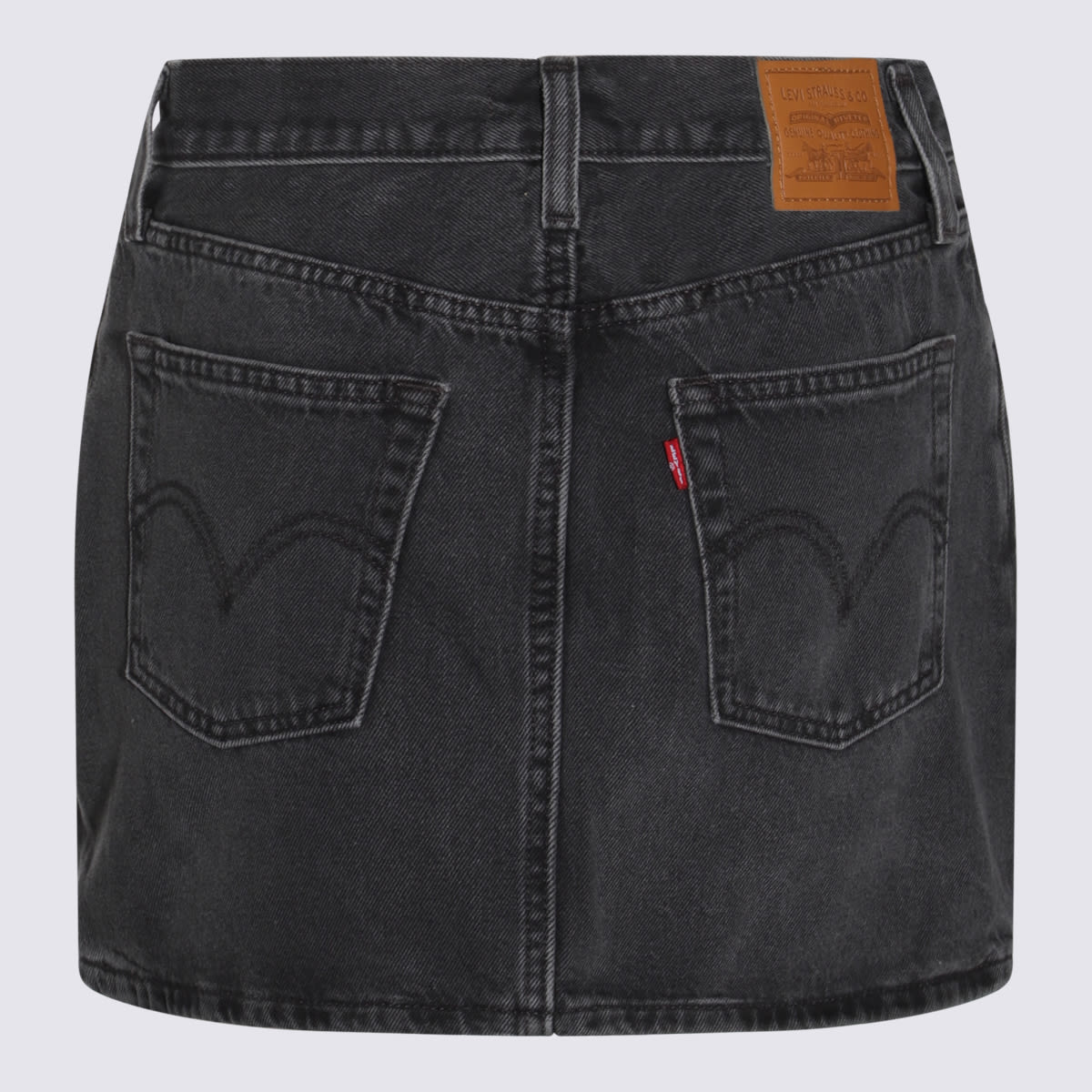 LEVI'S BLACK COTTON MINI SKIRT