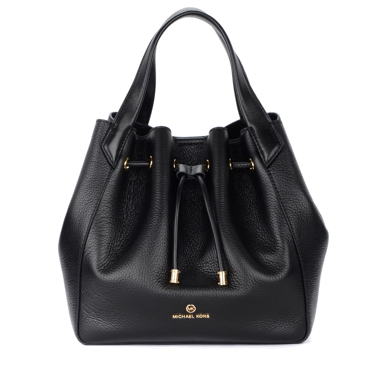 Michael Kors Phoebe Large Tote Bag In Black Grained Leather