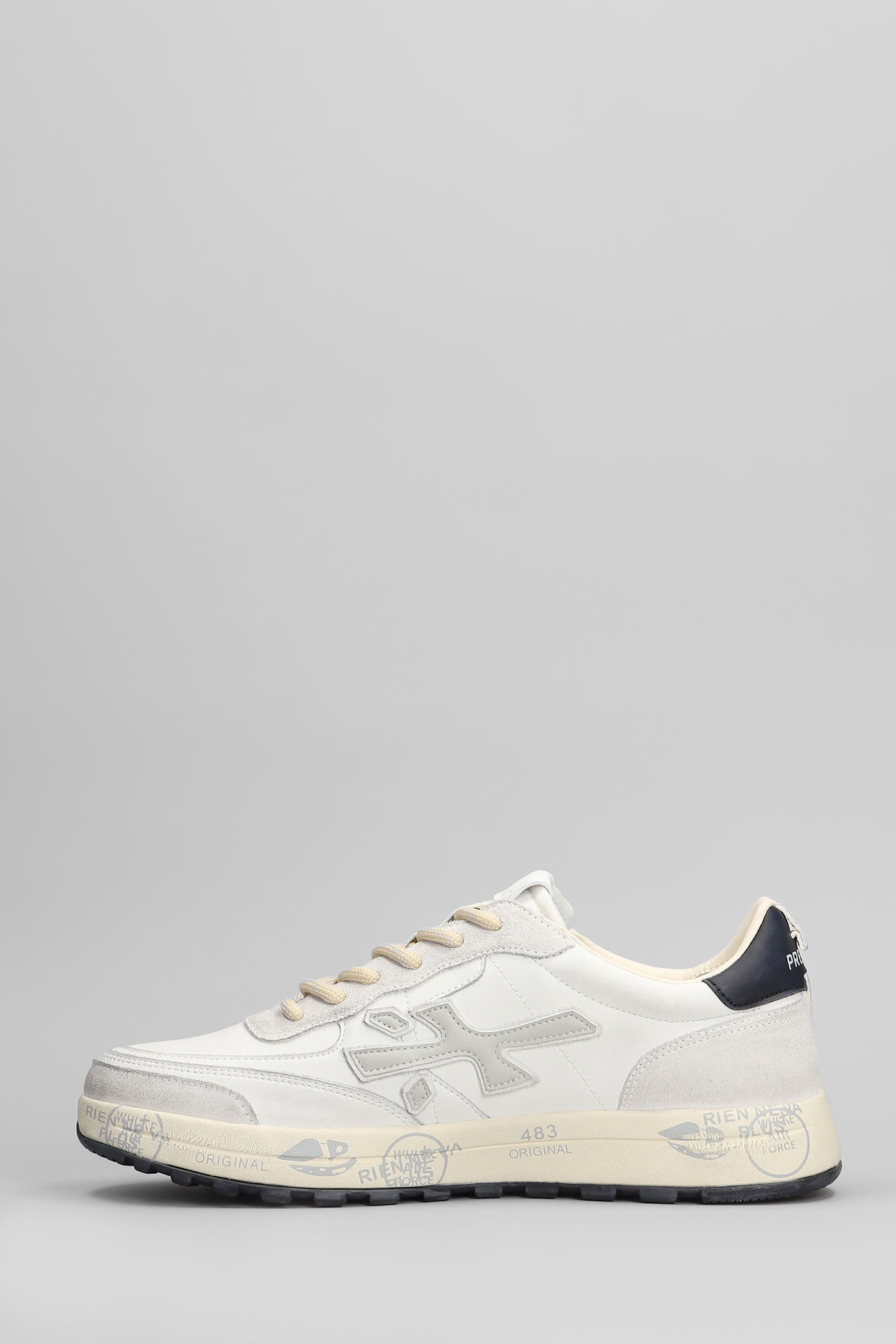 Premiata White Nous 7233 Sneakers In White