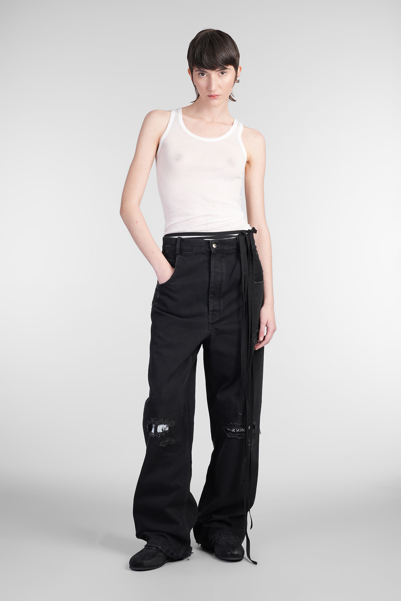 ANN DEMEULEMEESTER POLLY JEANS IN BLACK DENIM