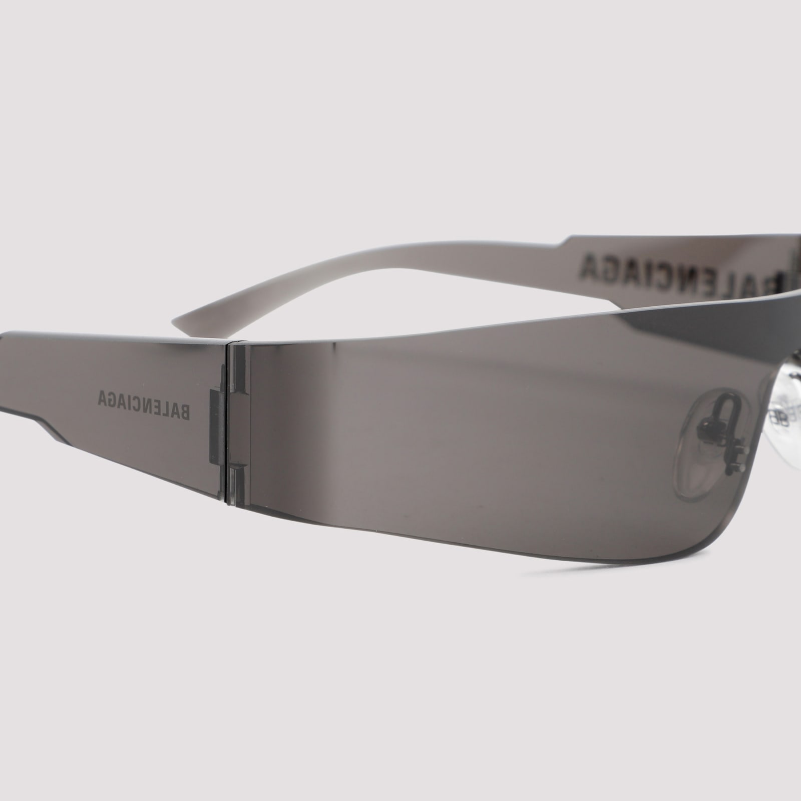 BALENCIAGA MONO REC SUNGLASSES IN BLACK POLYAMIDE