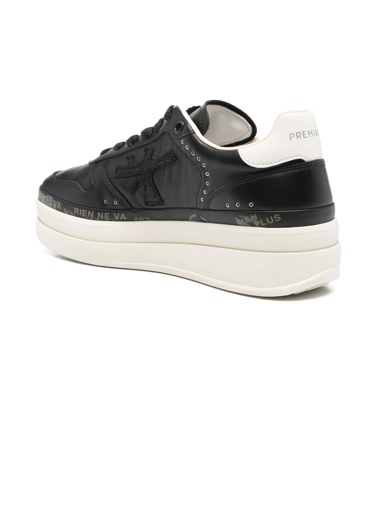 Shop Premiata Black Micol Sneakers