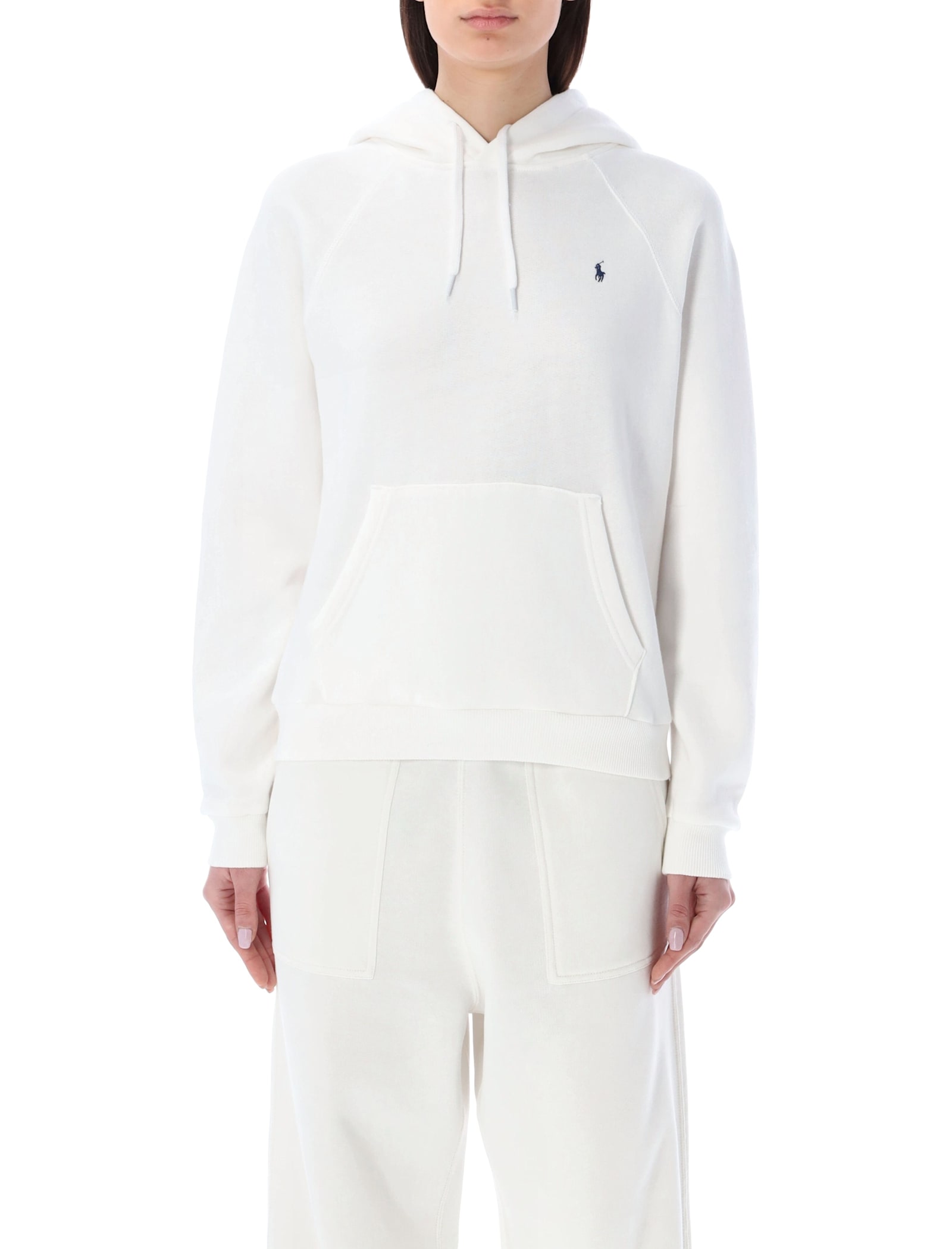 Polo Ralph Lauren Cotton-blend Classic Pony Hoodie In White